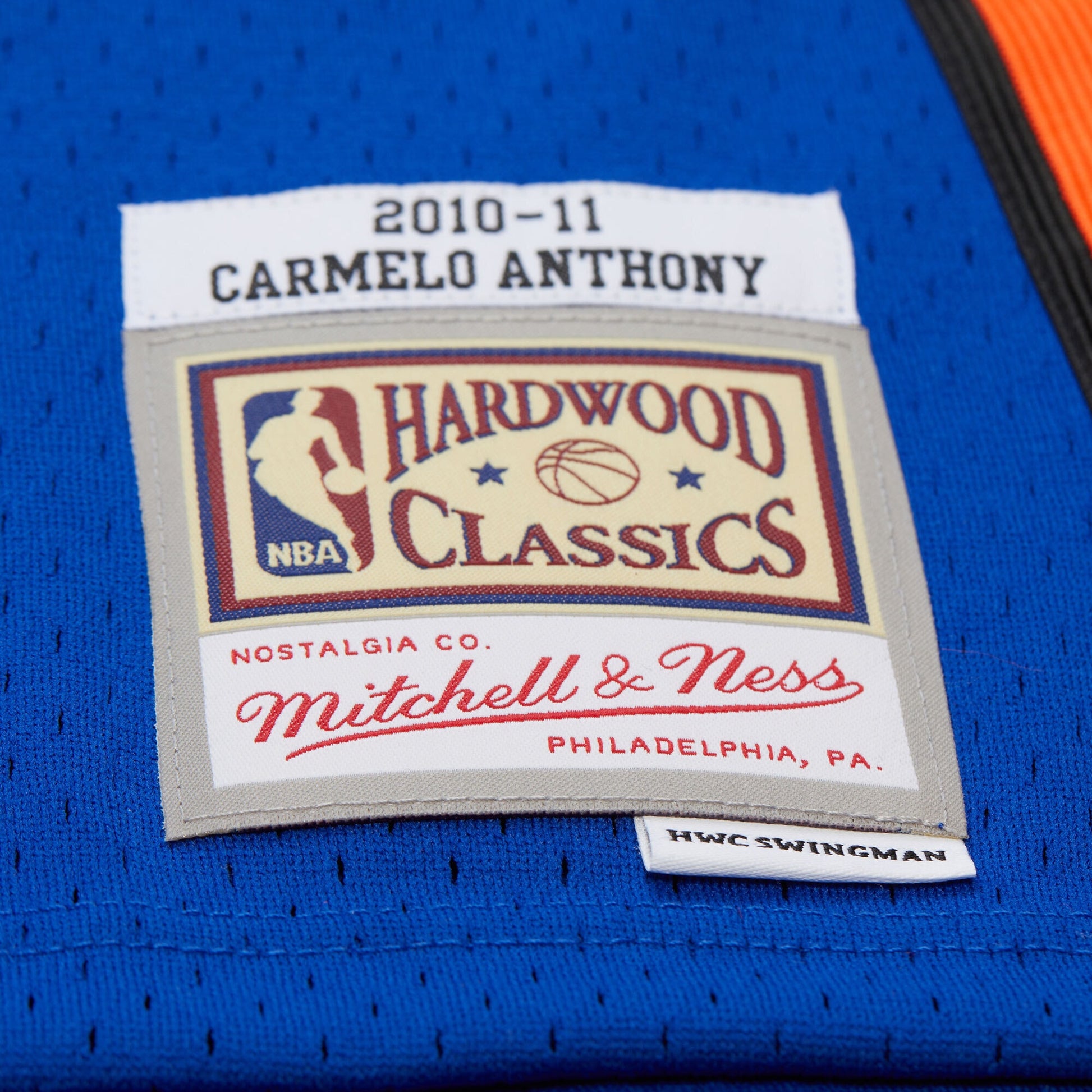 Men's New York Knicks Carmelo Anthony Mitchell & Ness Blue 2010/11 Swingman Jersey