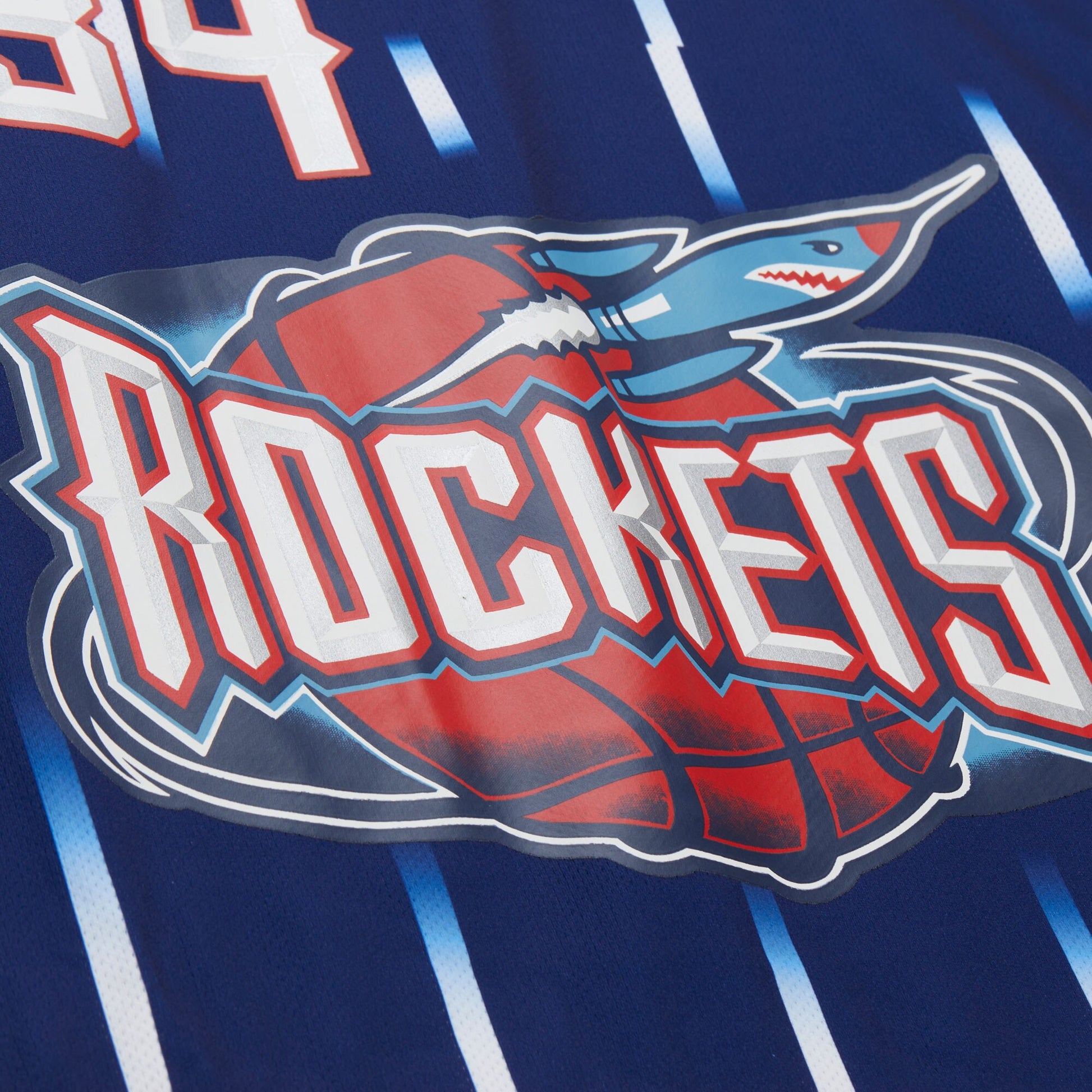 Unisex Houston Rockets Hakeem Olajuwon Mitchell & Ness Navy Maxxed Out Fashion Hockey Jersey