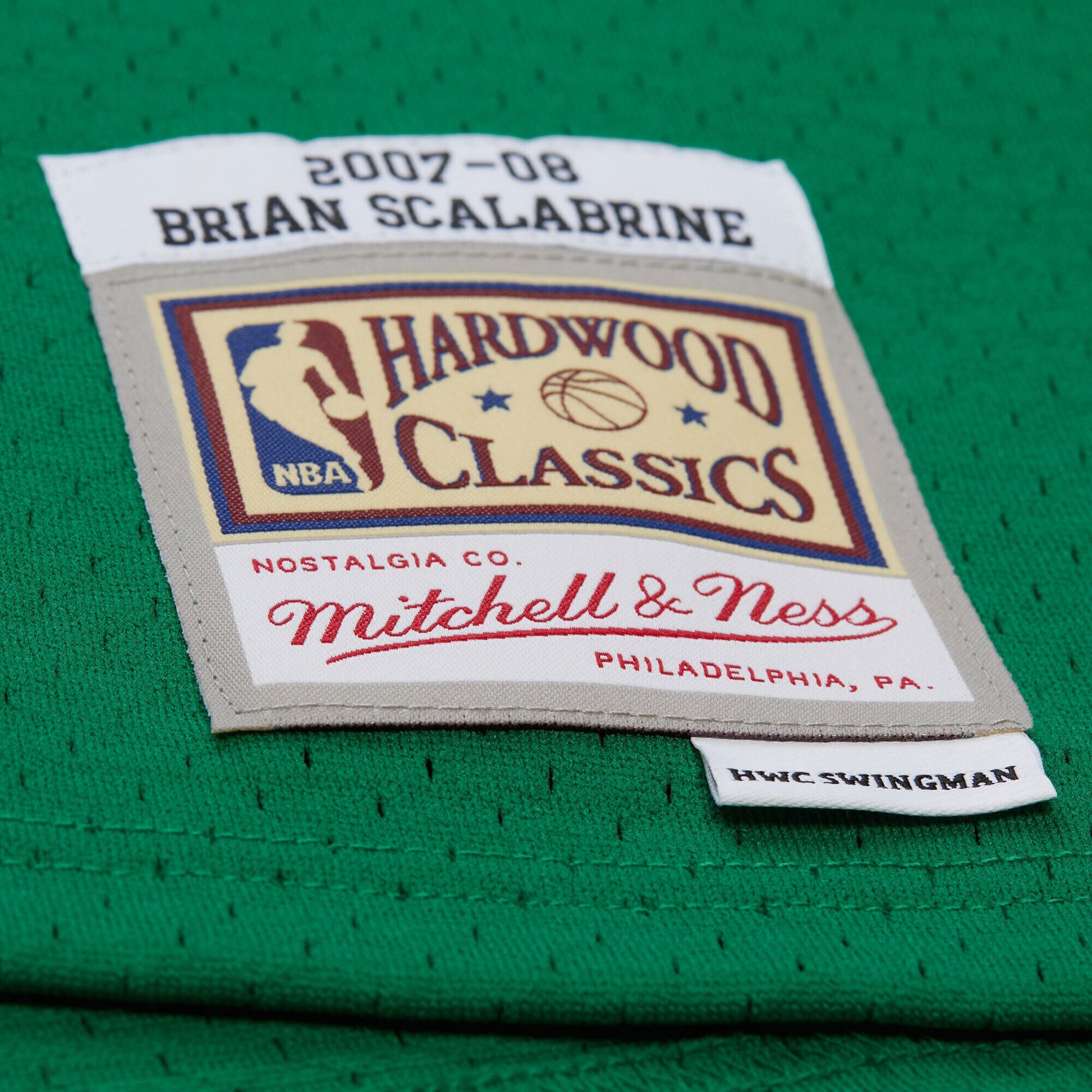 Men's Boston Celtics Brian Scalabrine Mitchell & Ness Kelly Green 2007/08 Hardwood Classics Swingman Jersey