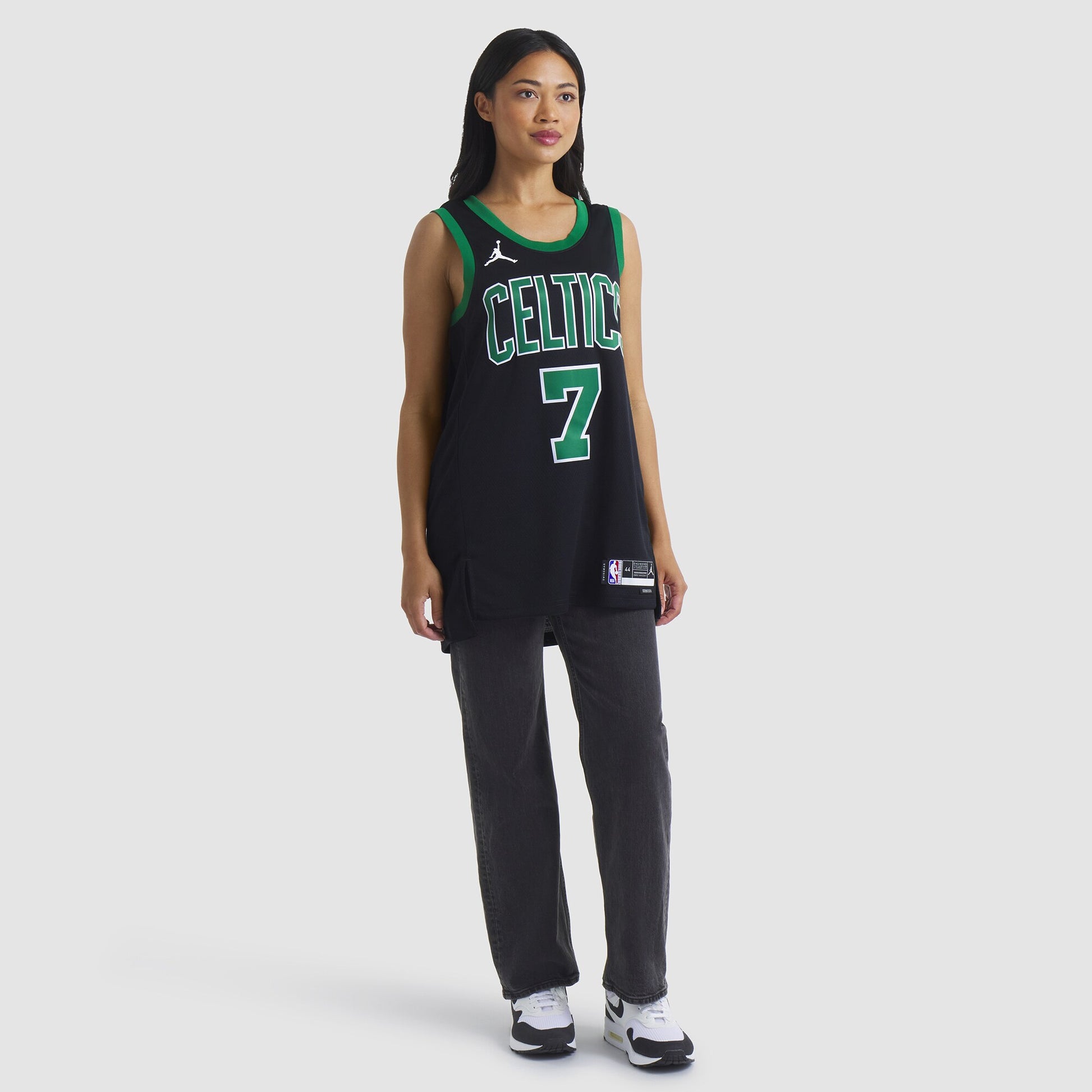Unisex Boston Celtics Jaylen Brown Jordan Brand Black Swingman Jersey - Statement Edition