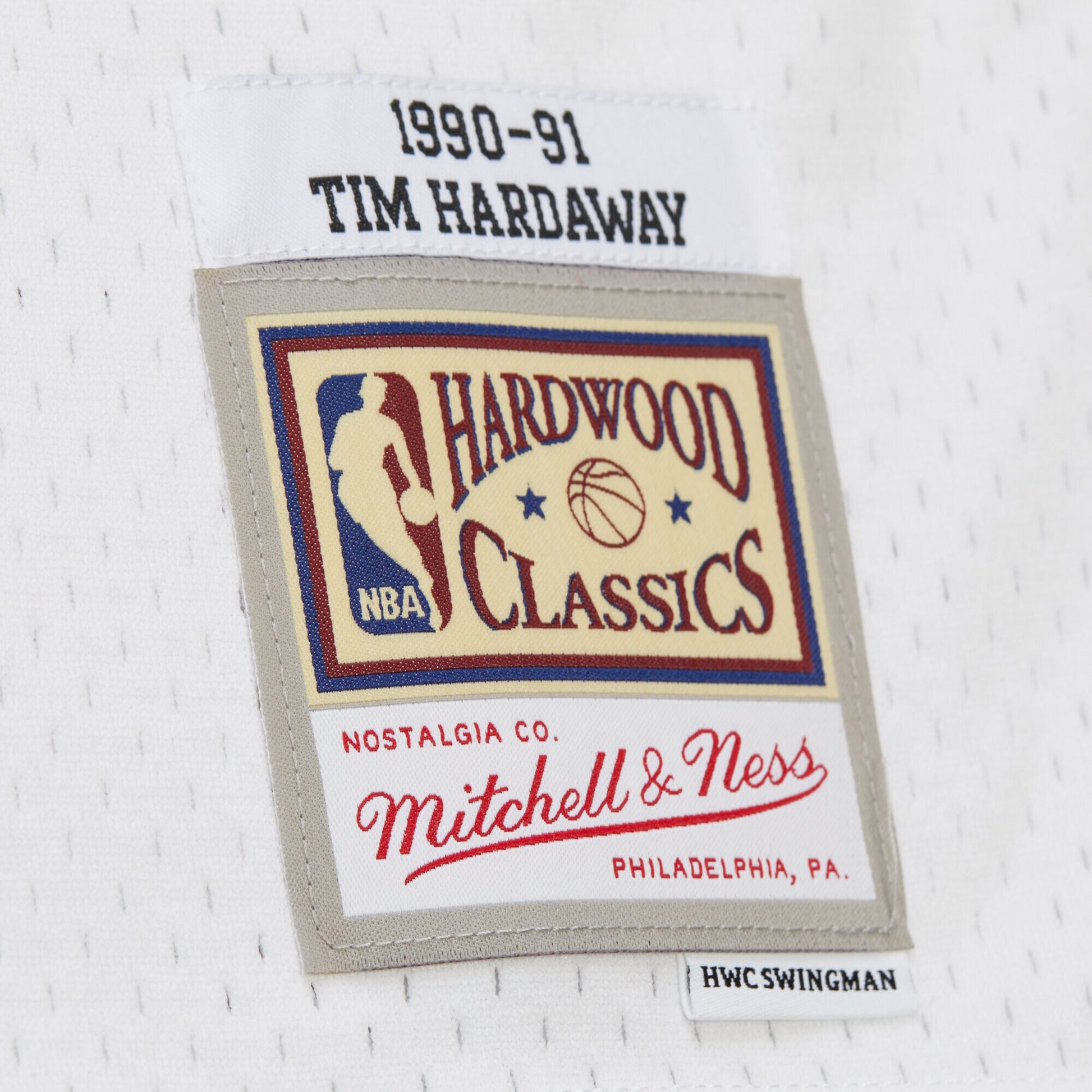 Men's Golden State Warriors Tim Hardaway Mitchell & Ness White Hardwood Classics 1990/91 Swingman Jersey