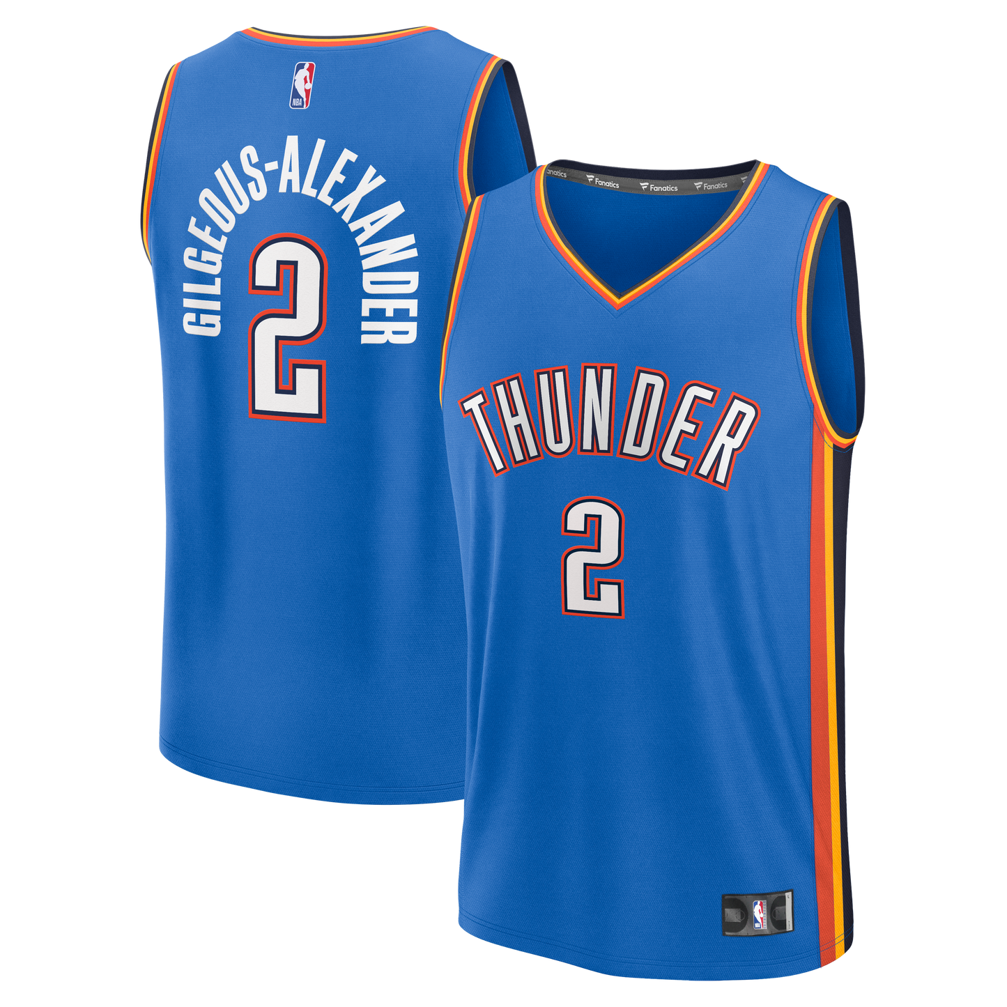 Men's Oklahoma City Thunder Shai Gilgeous-Alexander Fanatics Blue Fast Break Replica Player Jersey - Icon Edition