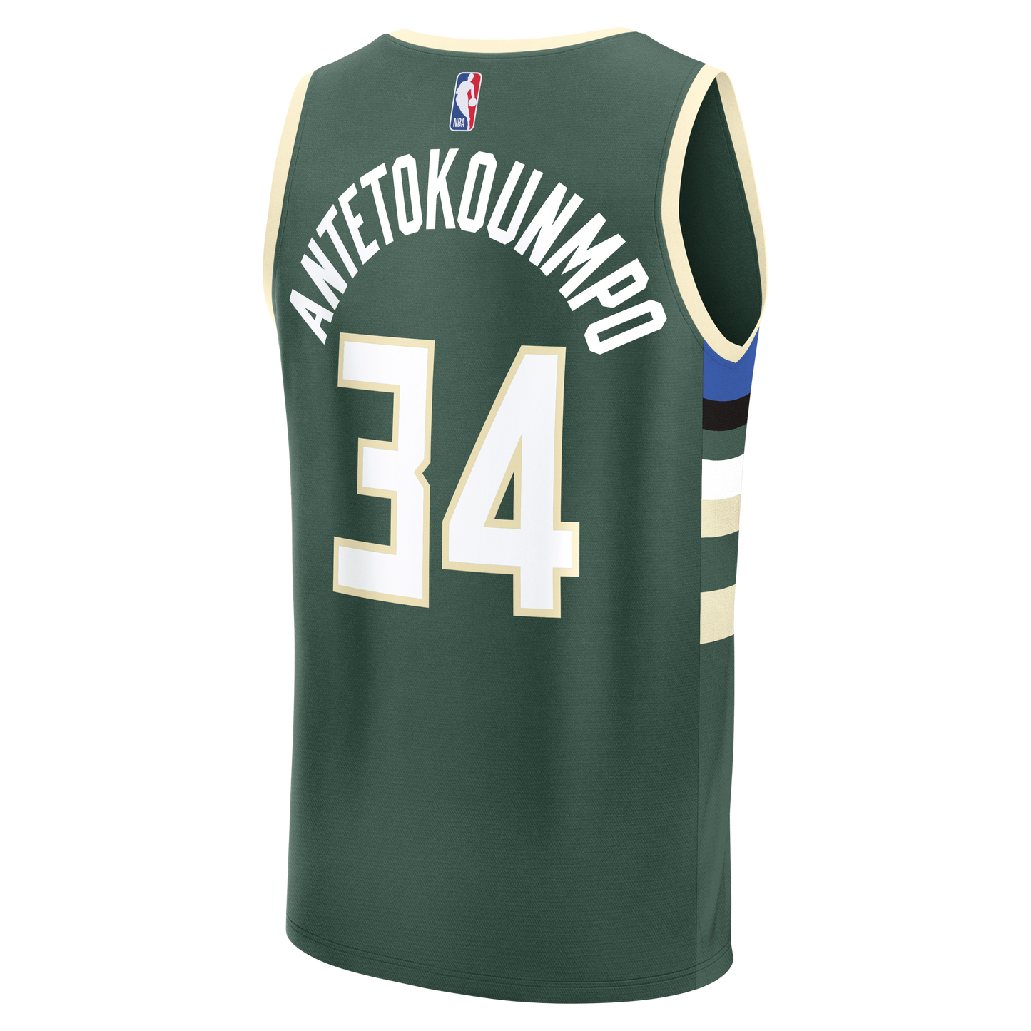 Youth Milwaukee Bucks Giannis Antetokounmpo Fanatics Hunter Green Fast Break Replica Player Jersey - Icon Edition
