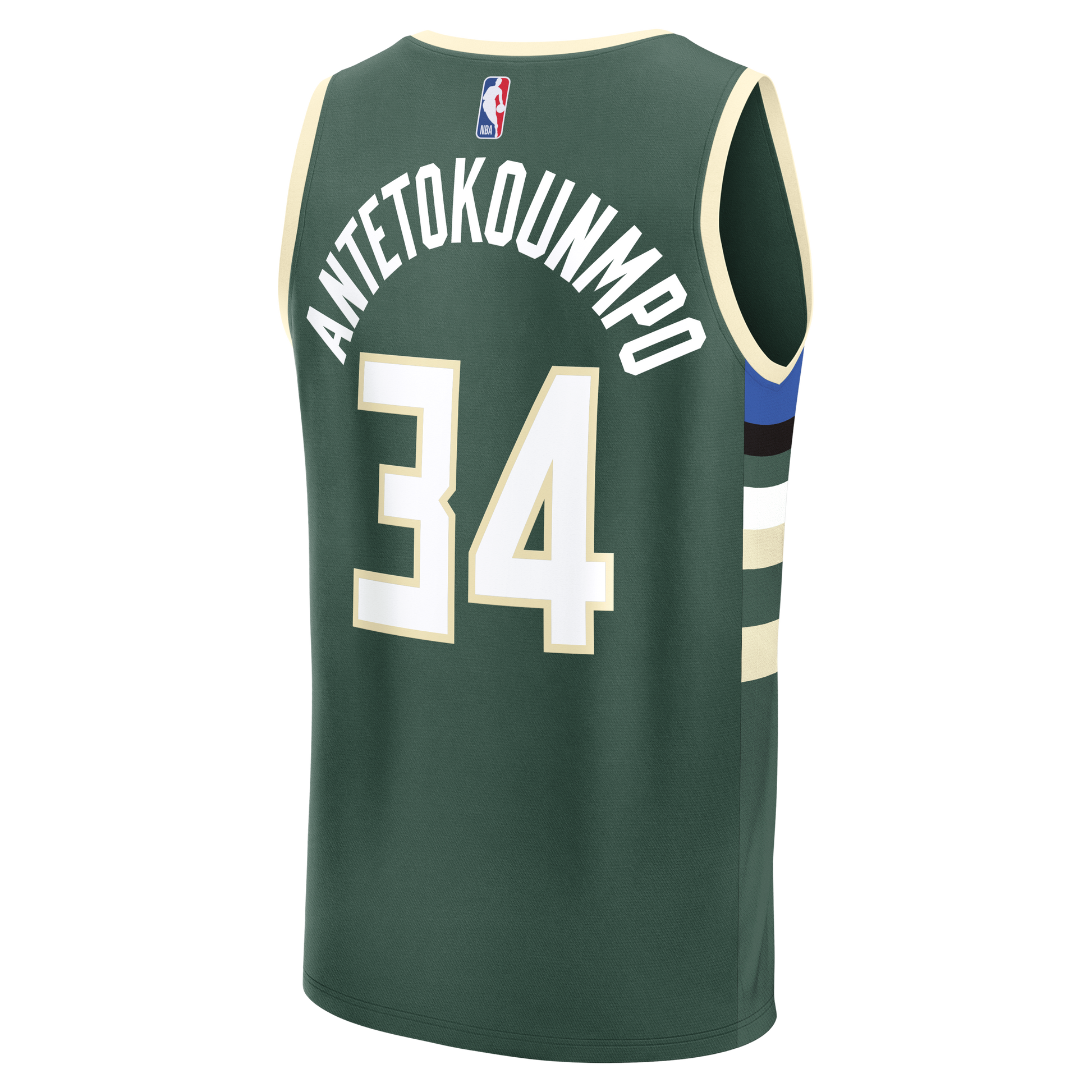 Youth Milwaukee Bucks Giannis Antetokounmpo Fanatics Hunter Green Fast Break Replica Player Jersey - Icon Edition