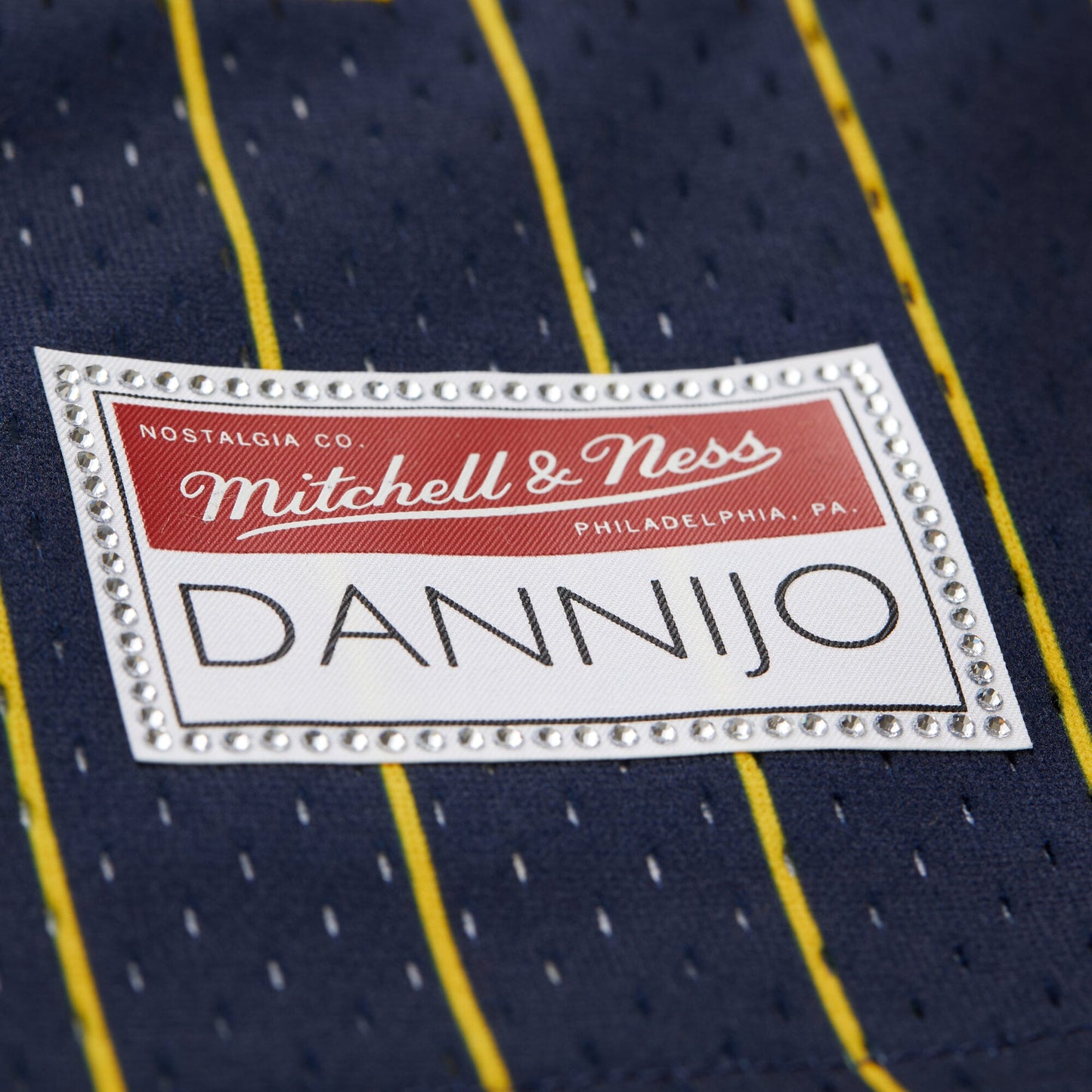 Women's Golden State Warriors  Mitchell & Ness x DANNIJO Blue Fashion Baseball Jersey