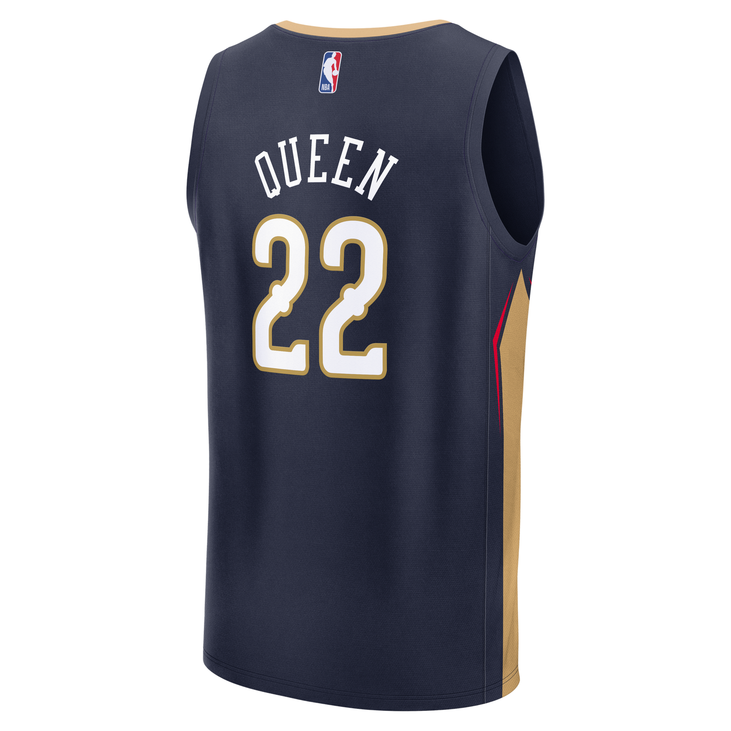 Men's New Orleans Pelicans Derik Queen Fanatics Navy Fast Break Replica Jersey - Icon Edition