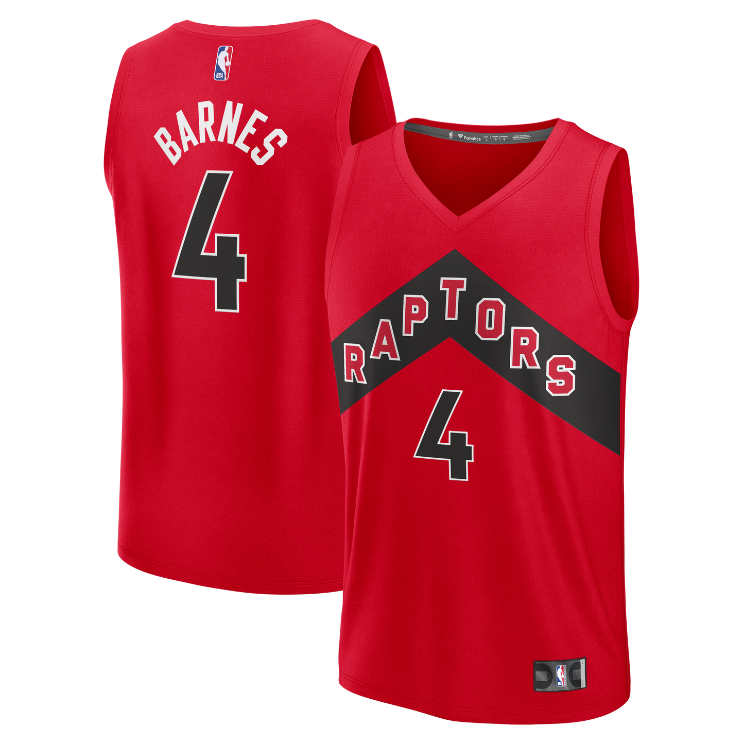 Men's Toronto Raptors Scottie Barnes Fanatics Red Fast Break Replica Jersey - Icon Edition