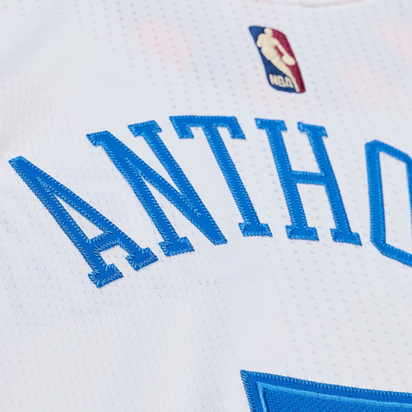 Men's New York Knicks Carmelo Anthony Mitchell & Ness White 2015-16 Hardwood Classics Authentic Jersey