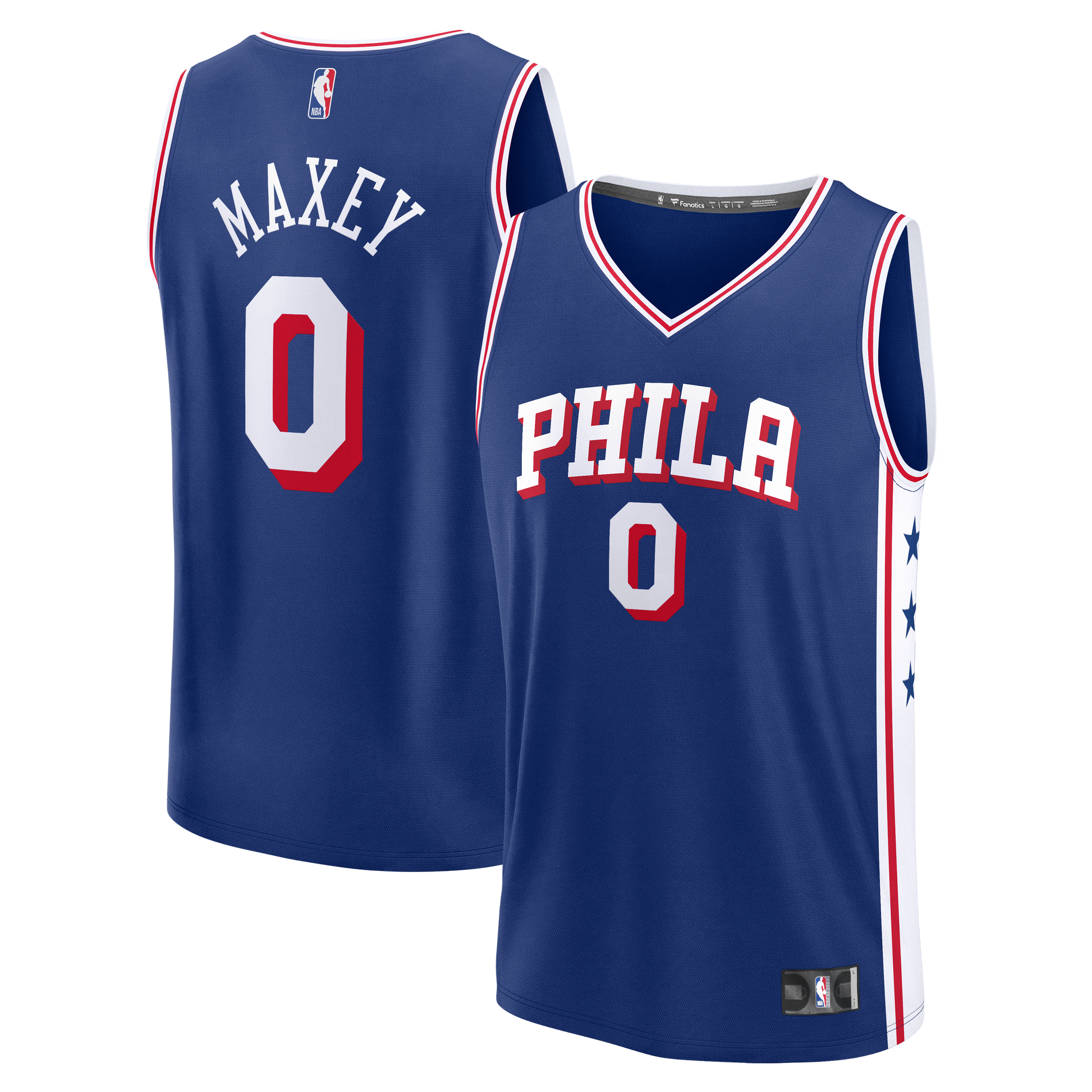 Men's Philadelphia 76ers Tyrese Maxey Fanatics Royal Fast Break Replica Player Jersey - Icon Edition