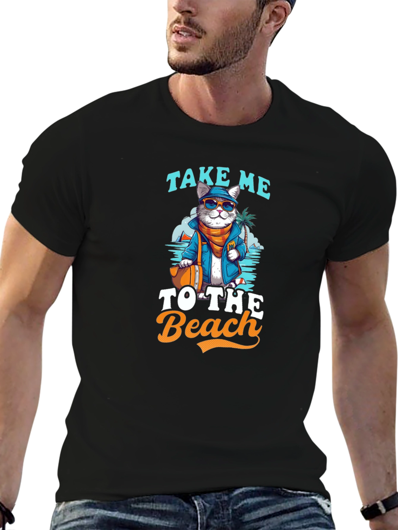 Cat Beach T-Shirt