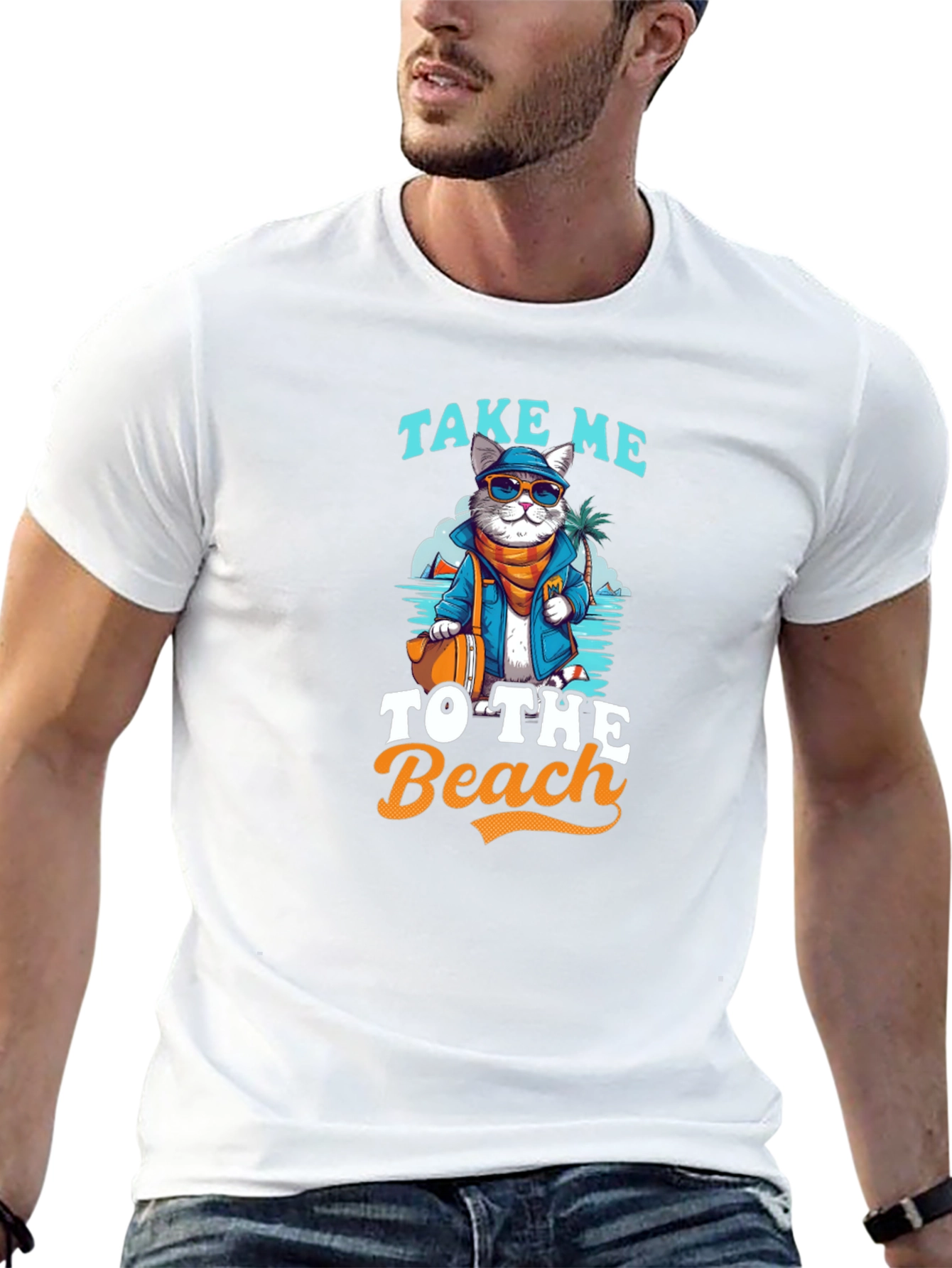 Cat Beach T-Shirt