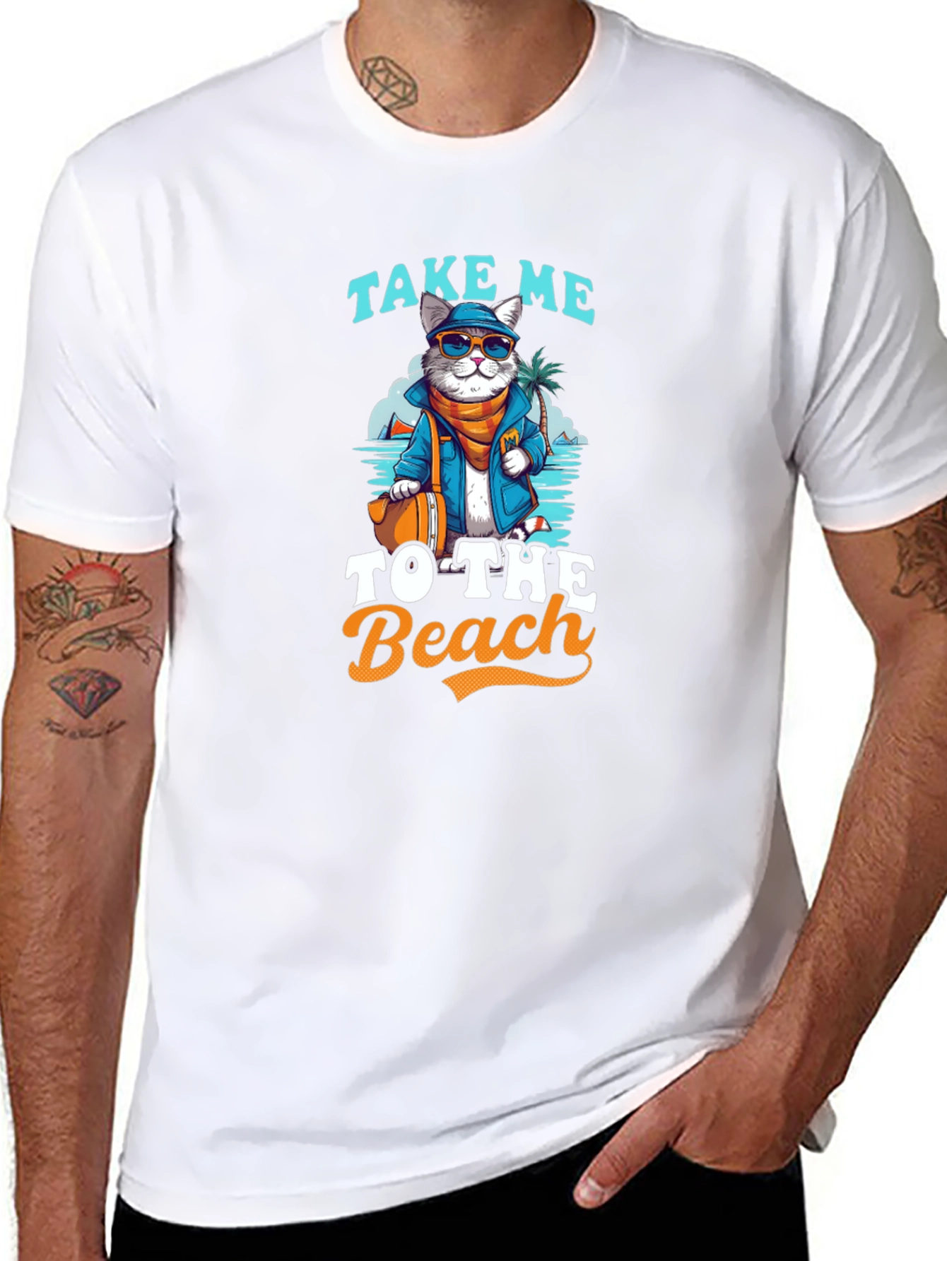 Cat Beach T-Shirt