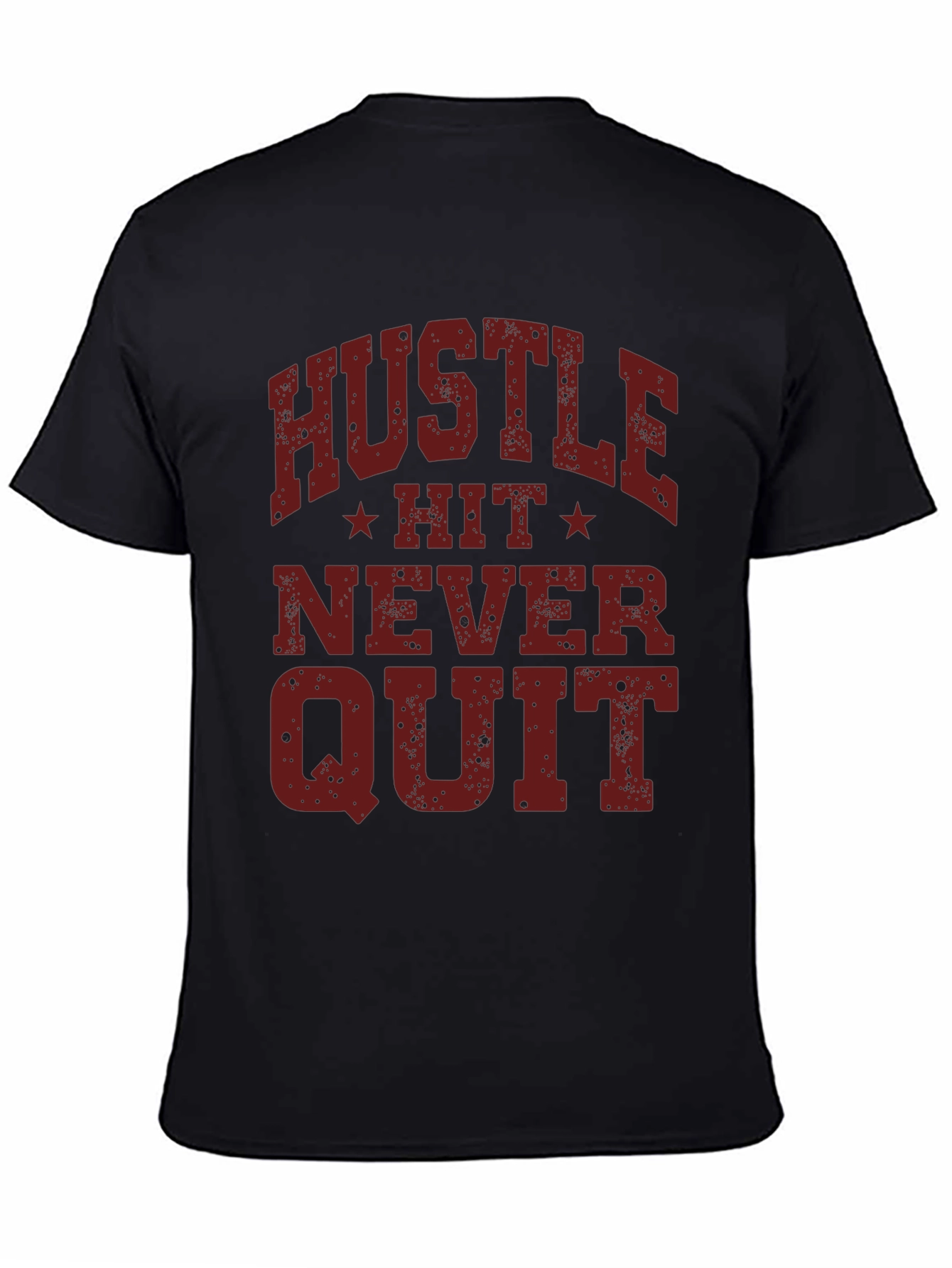 Hustle Hit Never Quit Graphic Tee - Black