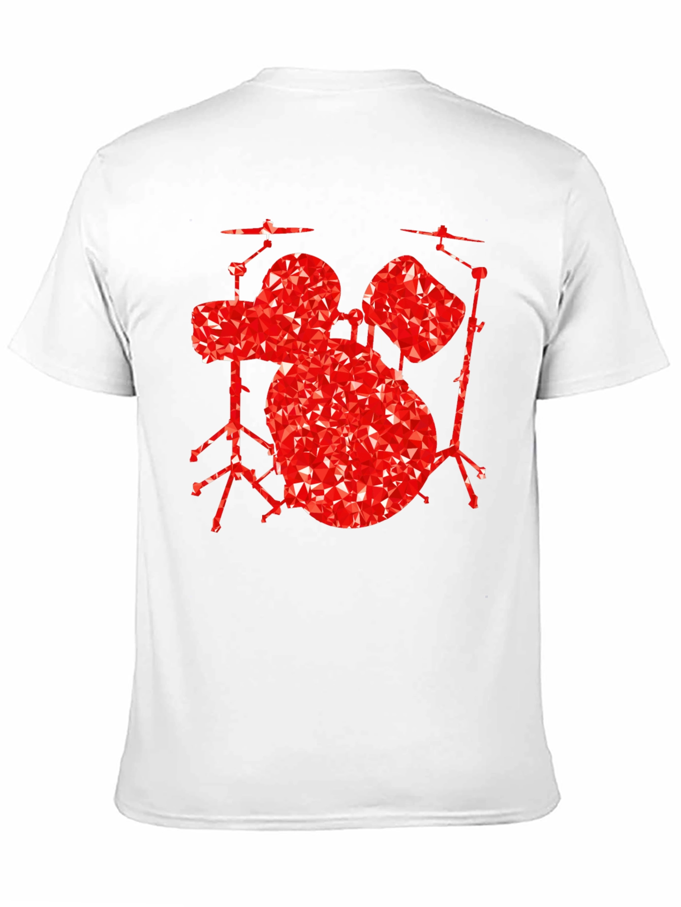 Geometric Drum Set Graphic Tee - Black