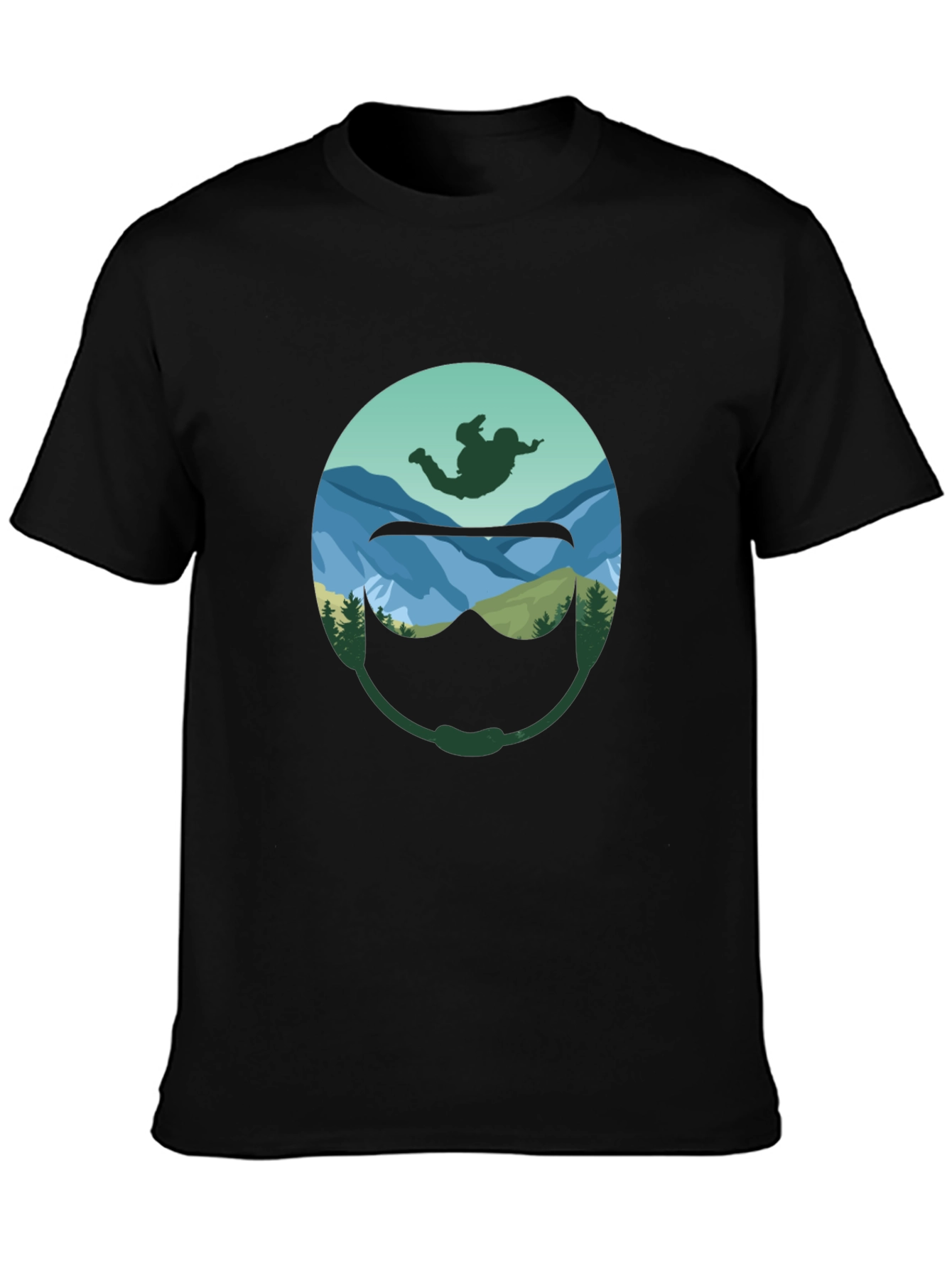 Skydiver Helmet Graphic T-Shirt