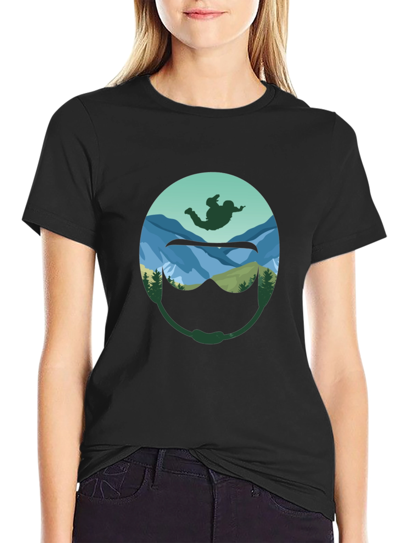 Skydiver Helmet Graphic T-Shirt