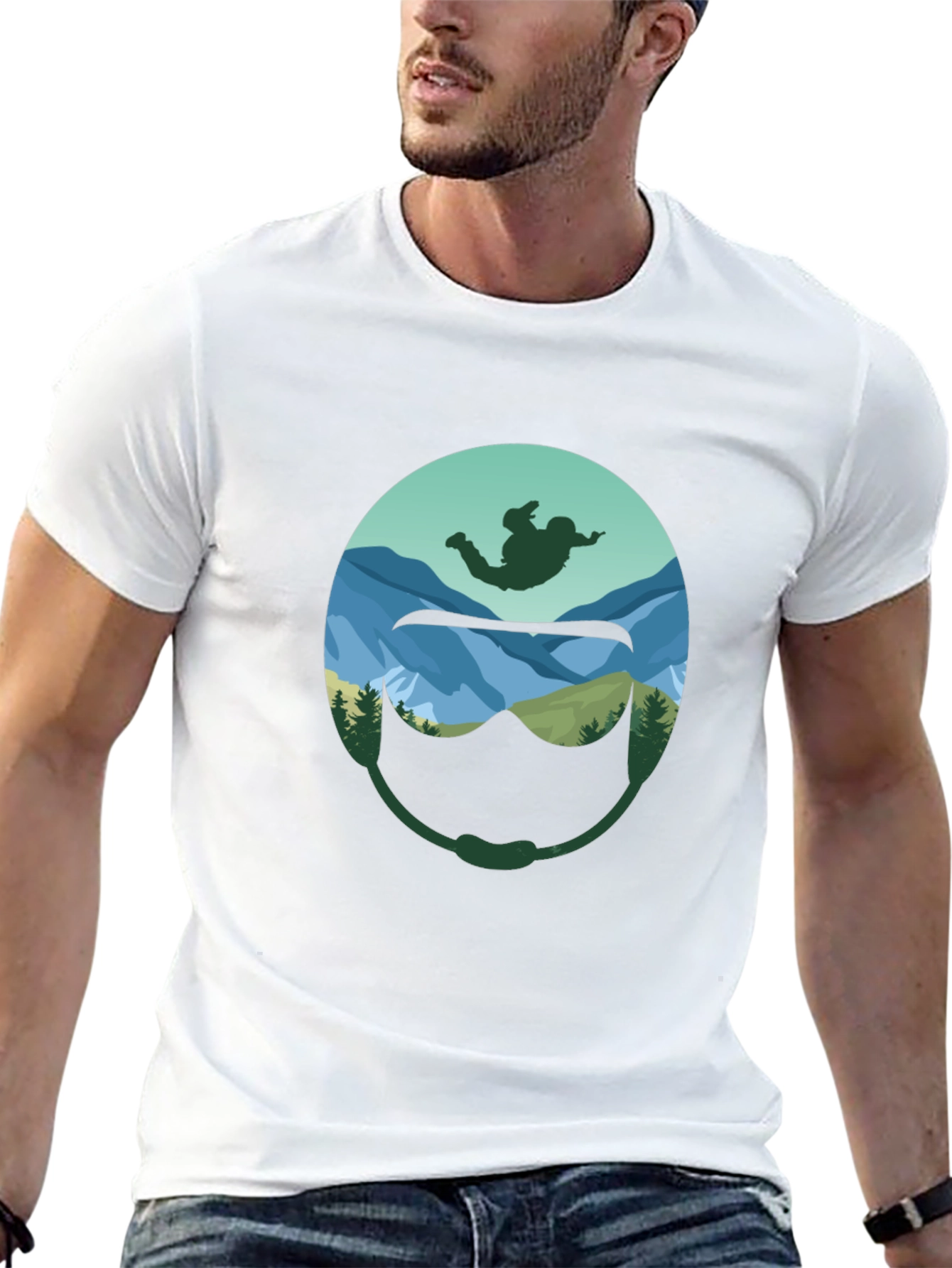 Skydiver Helmet Graphic T-Shirt