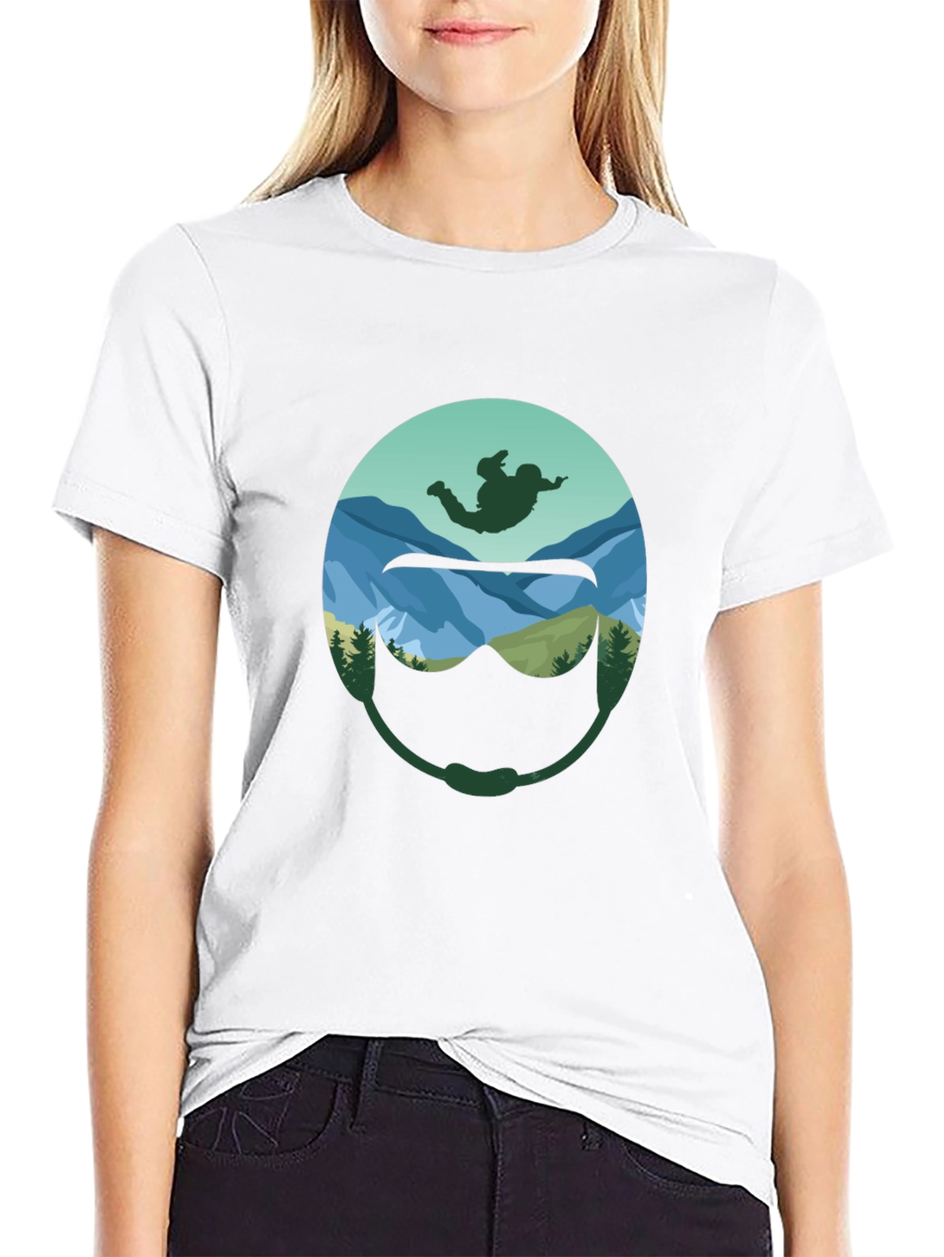 Skydiver Helmet Graphic T-Shirt