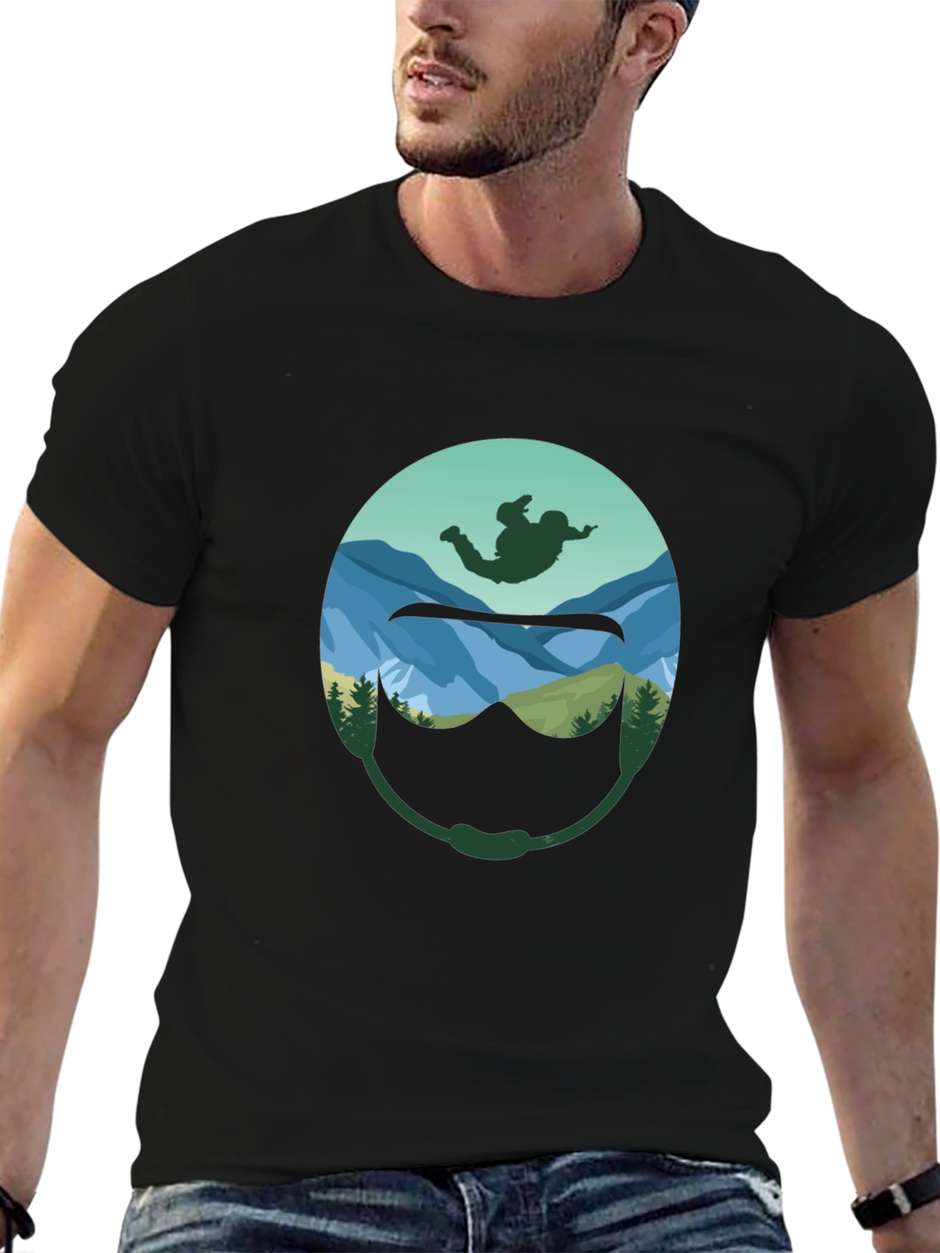 Skydiver Helmet Graphic T-Shirt