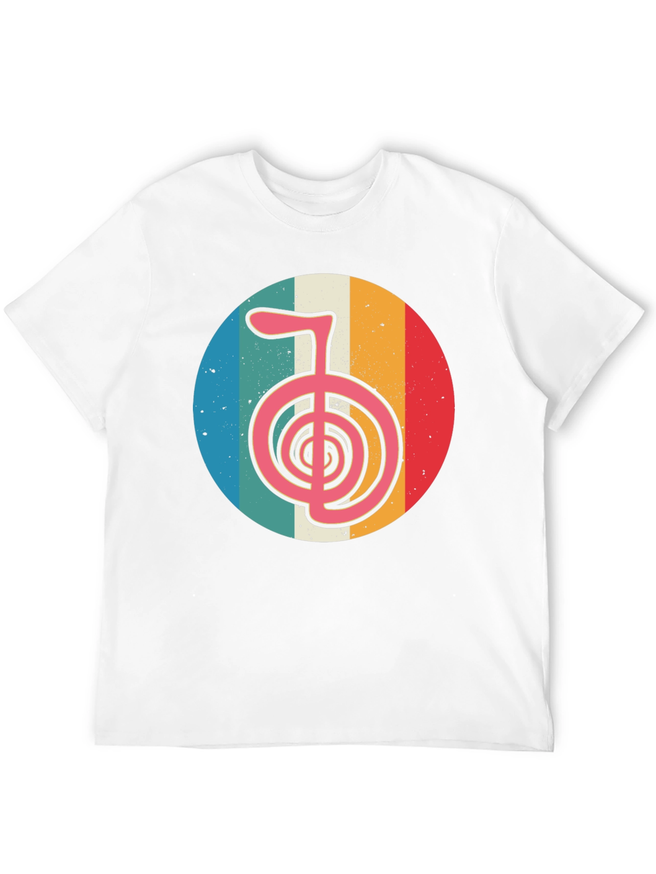 Retro Chakra Symbol Graphic T-Shirt - Black