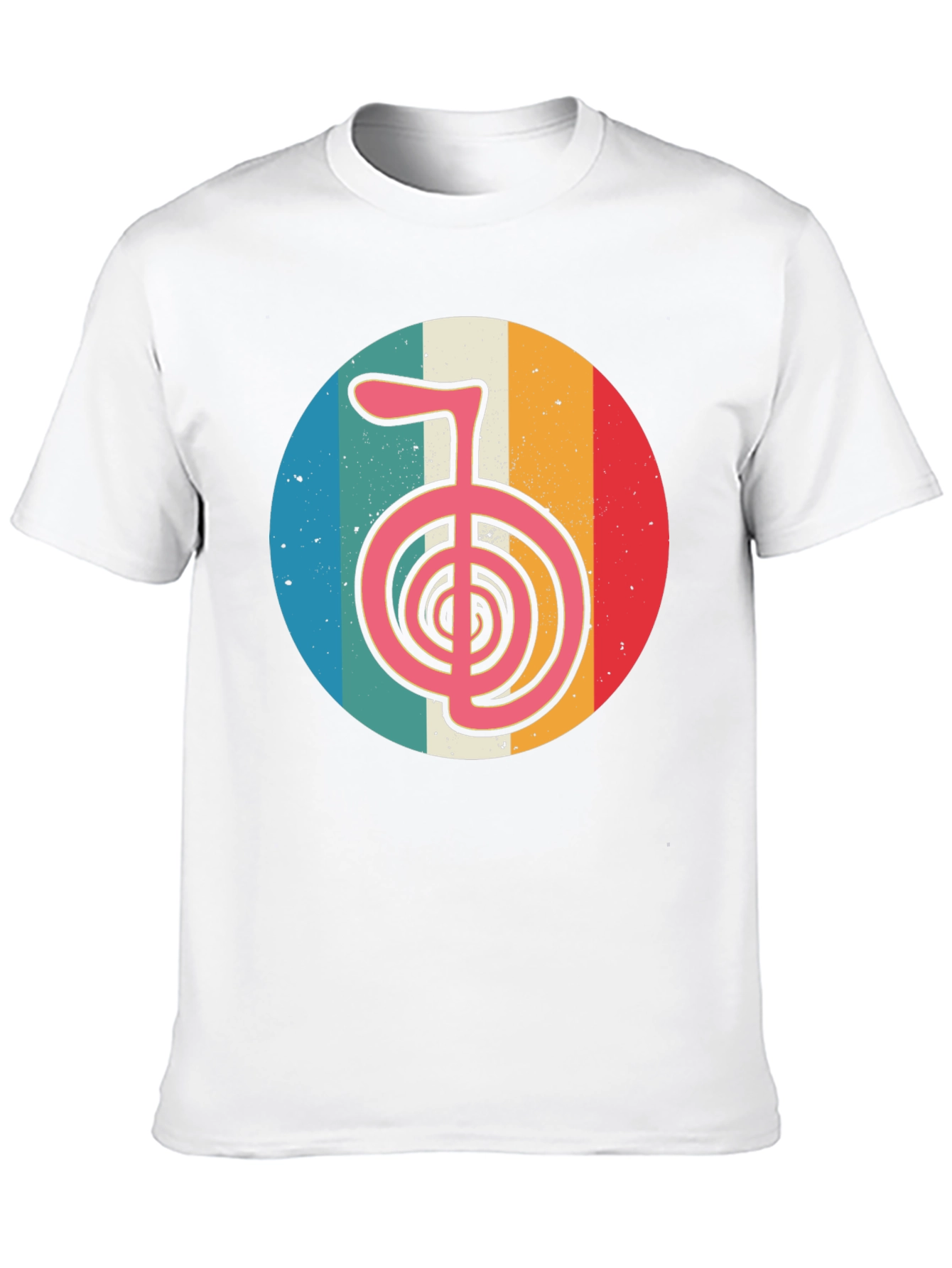 Retro Chakra Symbol Graphic T-Shirt - Black