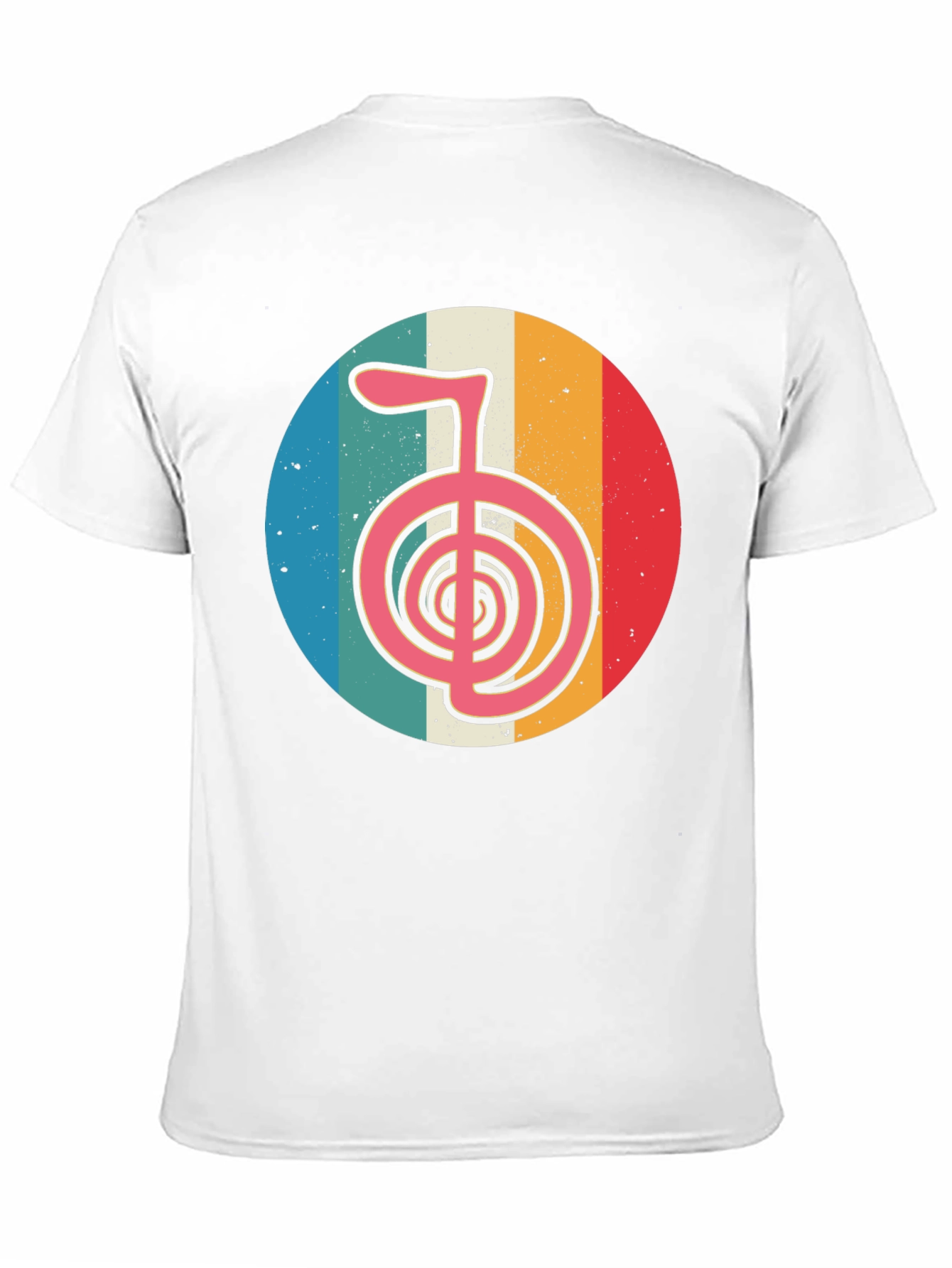 Retro Chakra Symbol Graphic T-Shirt - Black