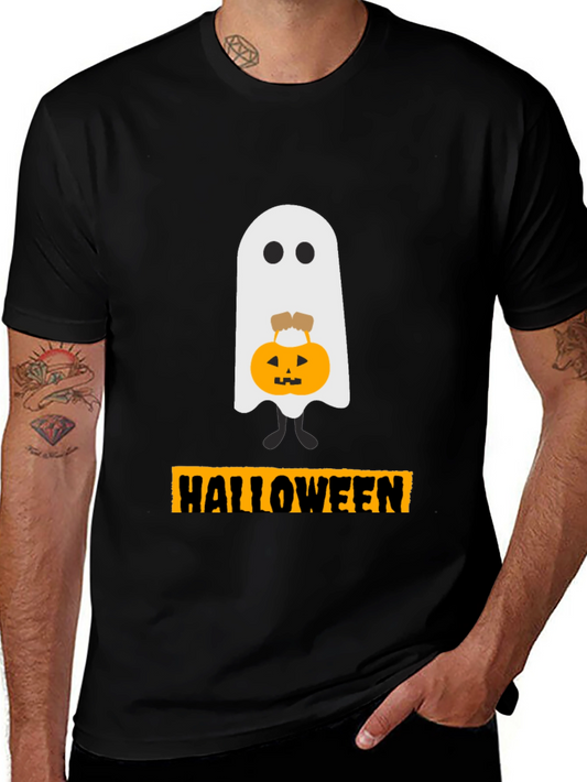 Halloween Ghost with Pumpkin T-Shirt