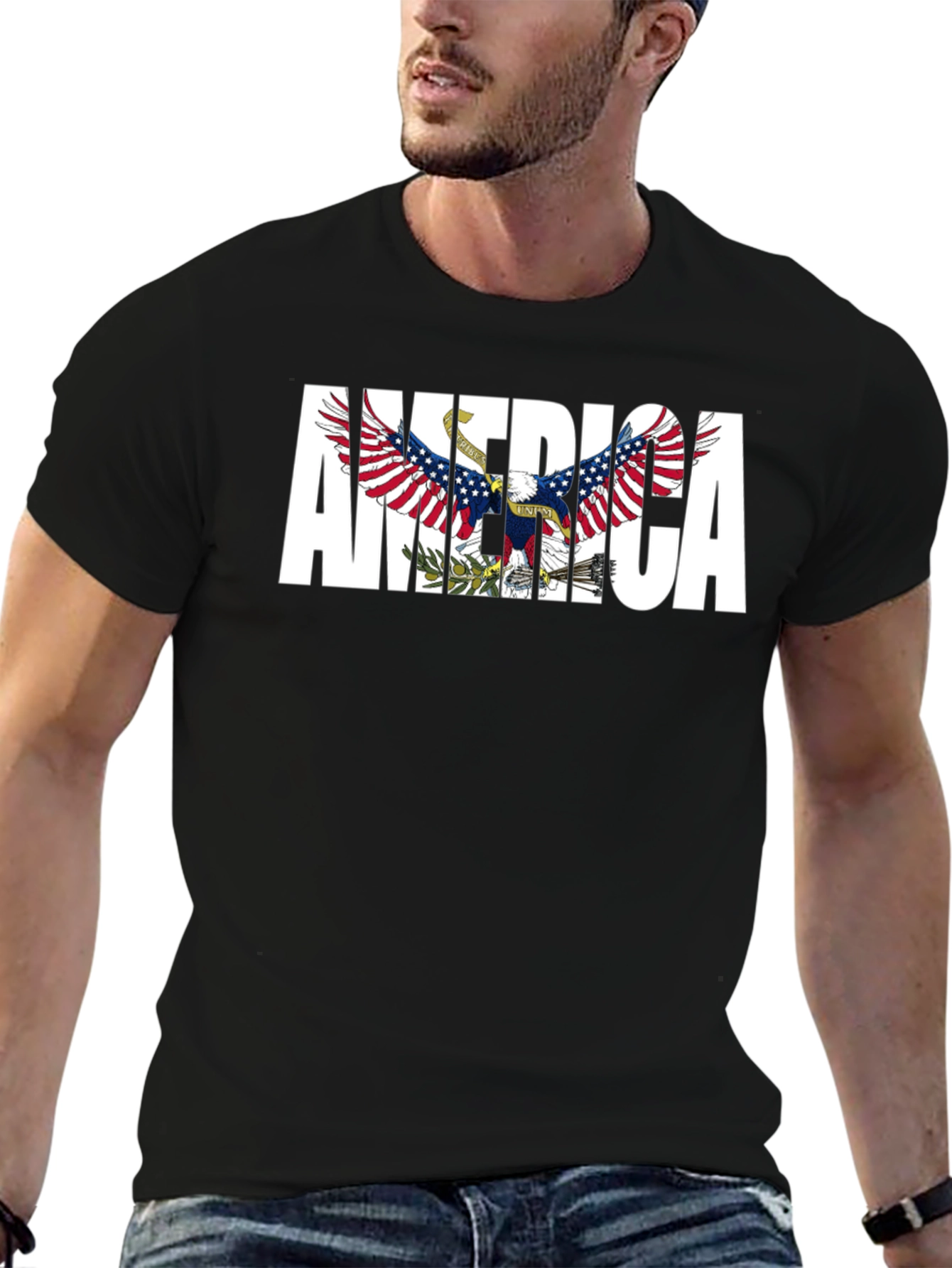 America Eagle Graphic Black T-Shirt