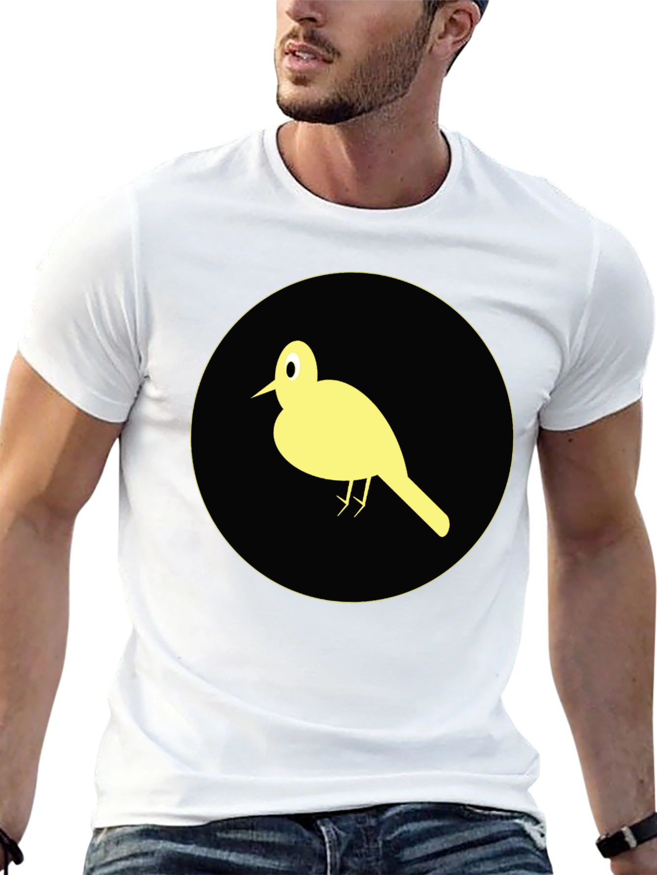 Bird Graphic Tee - Stylish Black Cotton T-Shirt