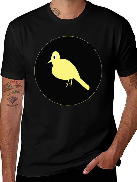 Bird Graphic Tee - Stylish Black Cotton T-Shirt