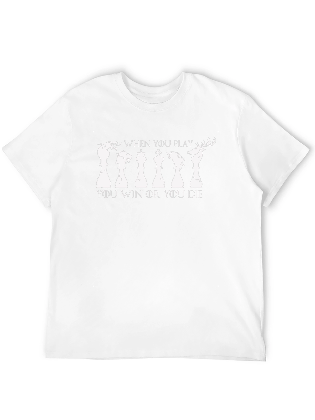 Game of Thrones Chess Mens Black T-Shirt