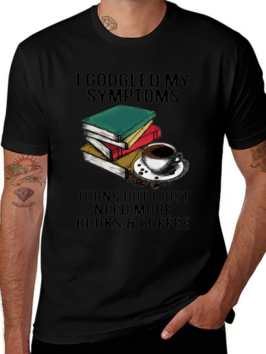 Books & Coffee Graphic T-Shirt