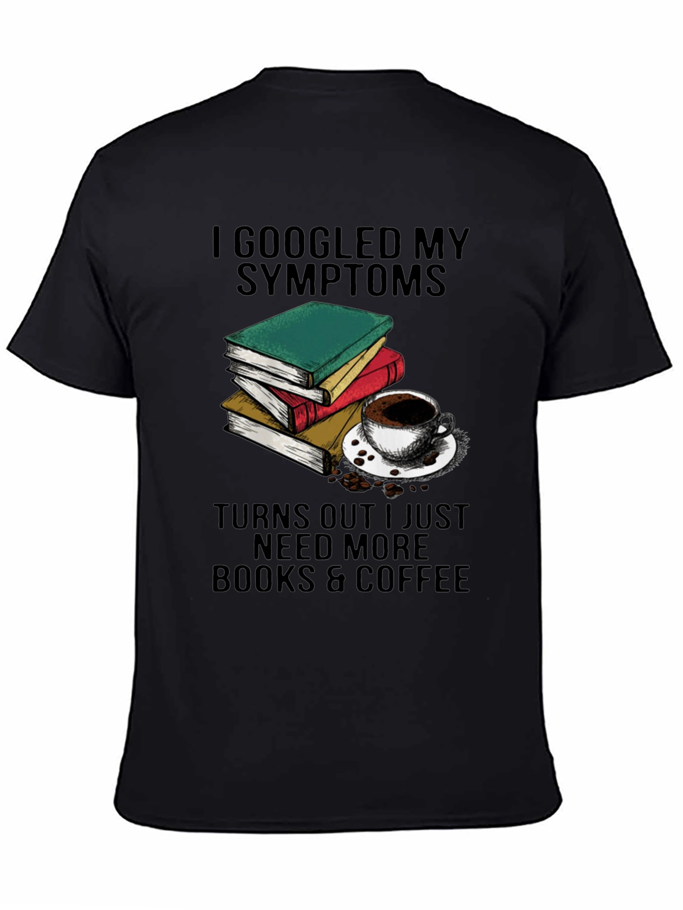 Books & Coffee Graphic T-Shirt