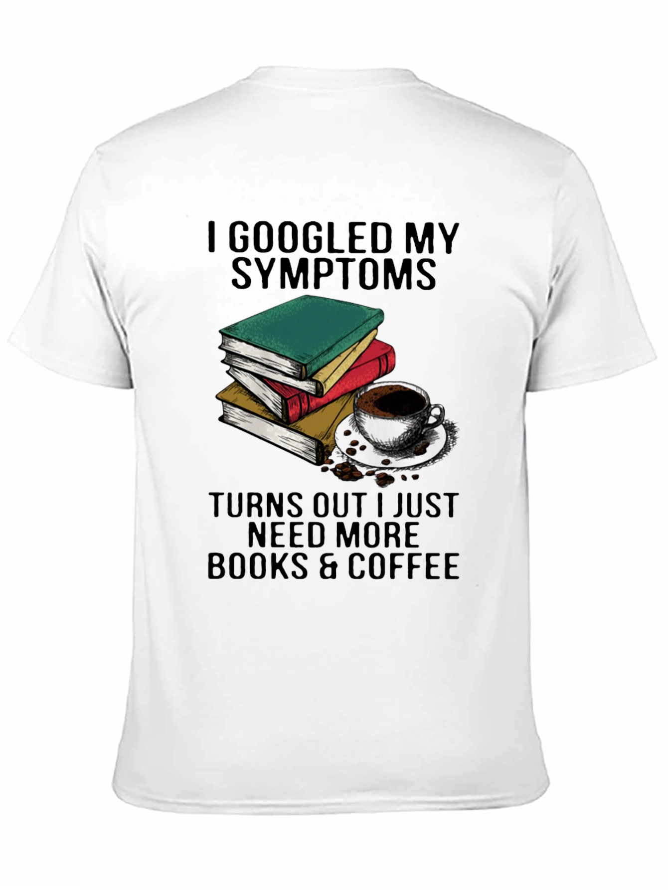 Books & Coffee Graphic T-Shirt