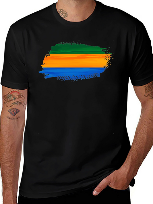 Gabon Flag Brushstroke T-Shirt