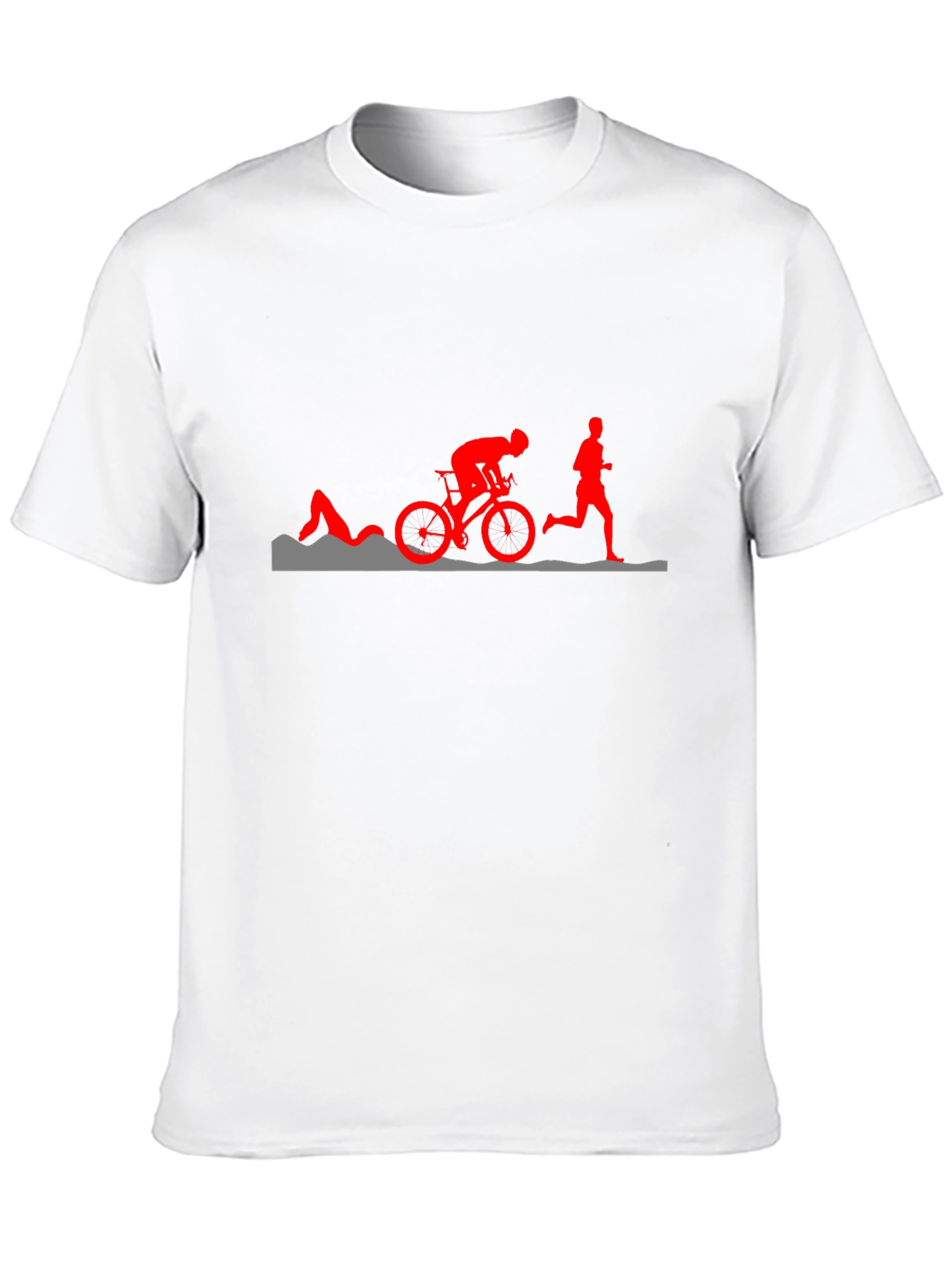 Triathlon Silhouette Graphic T-Shirt