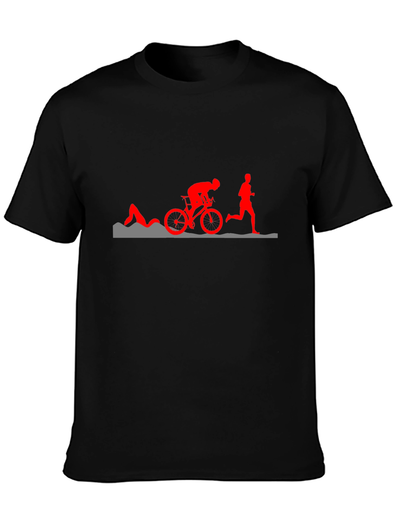 Triathlon Silhouette Graphic T-Shirt
