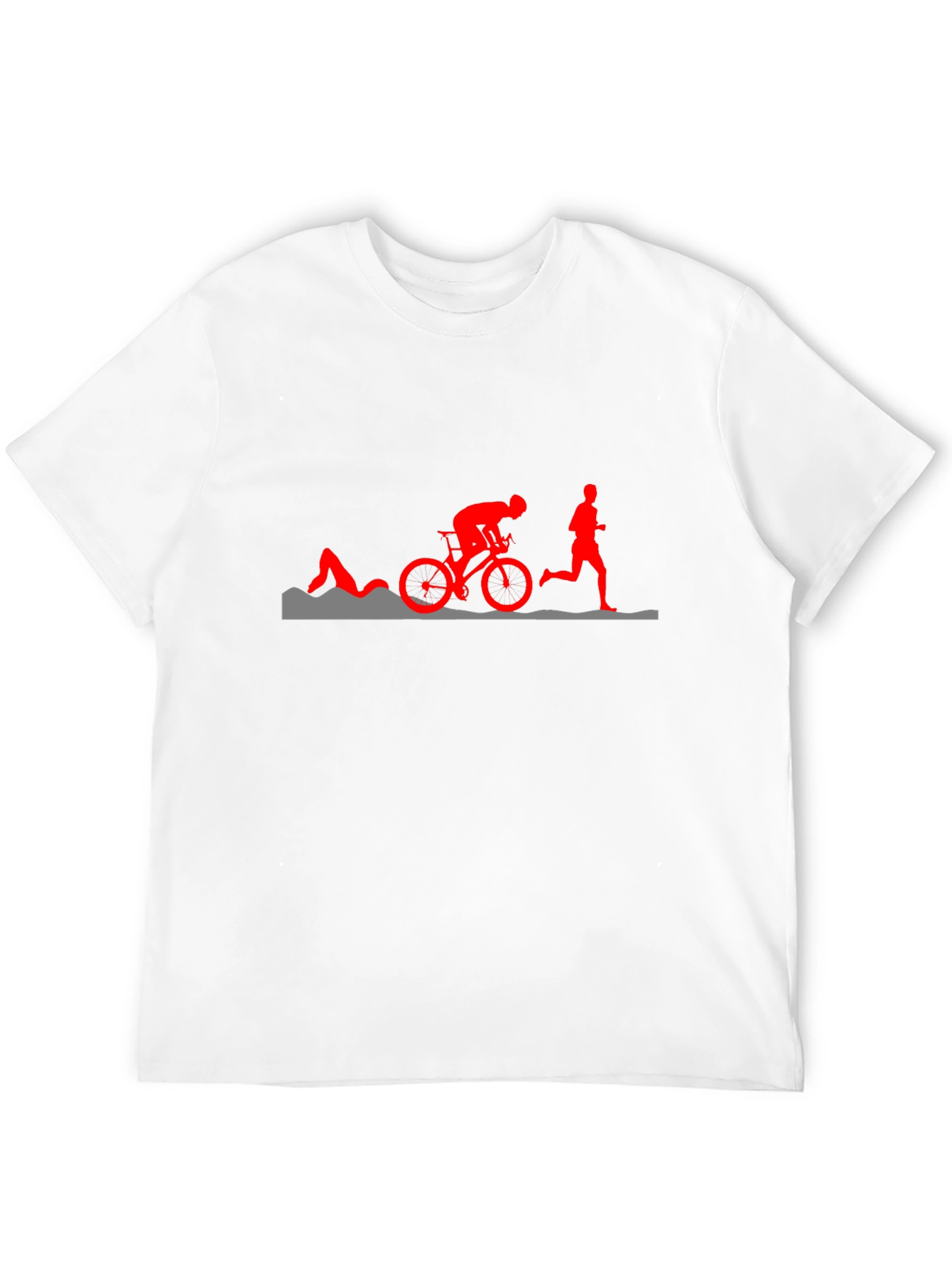 Triathlon Silhouette Graphic T-Shirt