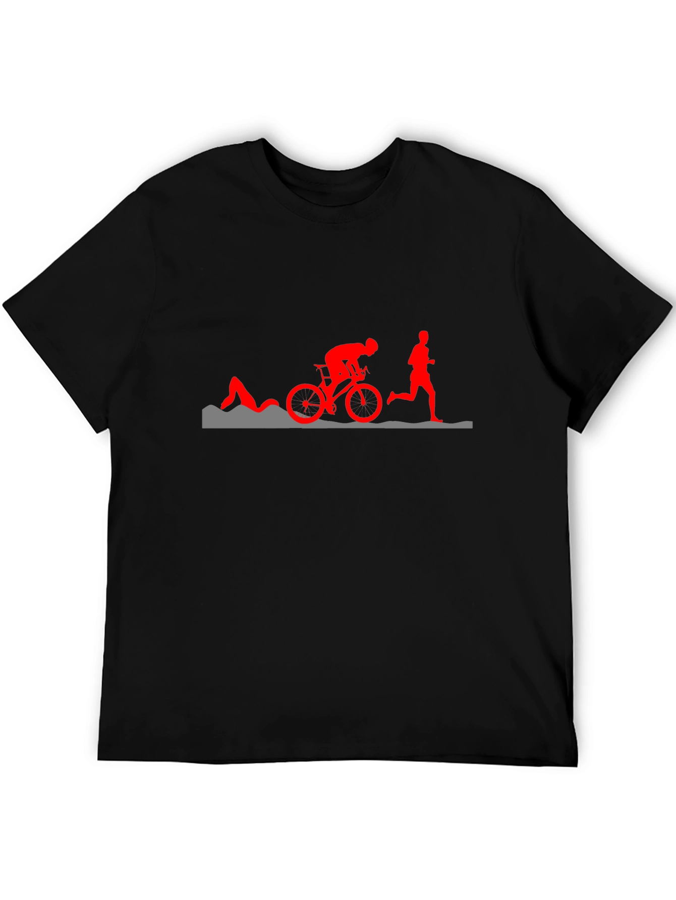 Triathlon Silhouette Graphic T-Shirt