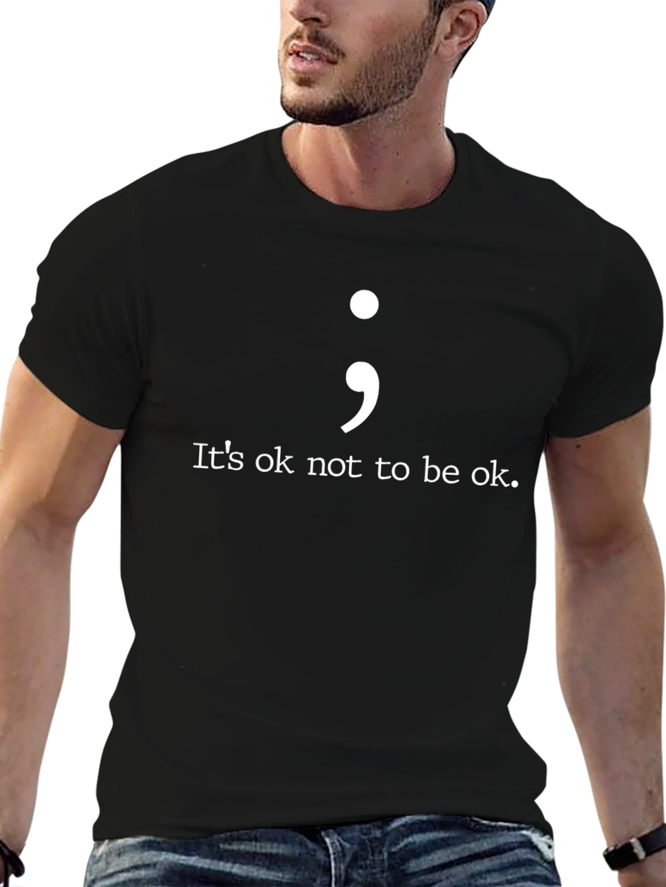 Its Ok Not To Be Ok Semicolon T-Shirt