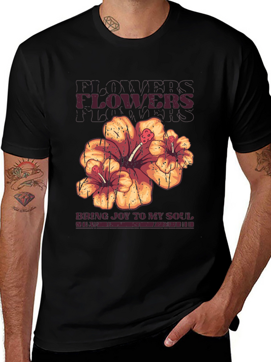 Floral Graphic Tee - Bring Joy to Your Soul
