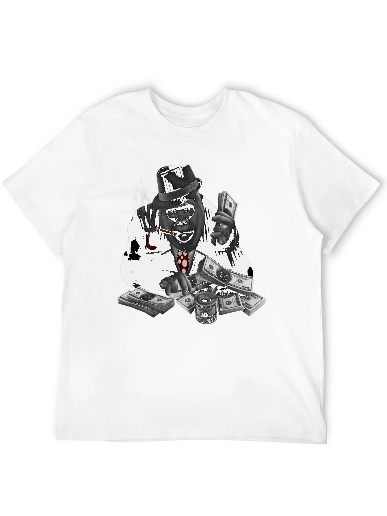 Gangster Gorilla Graphic Tee - Black