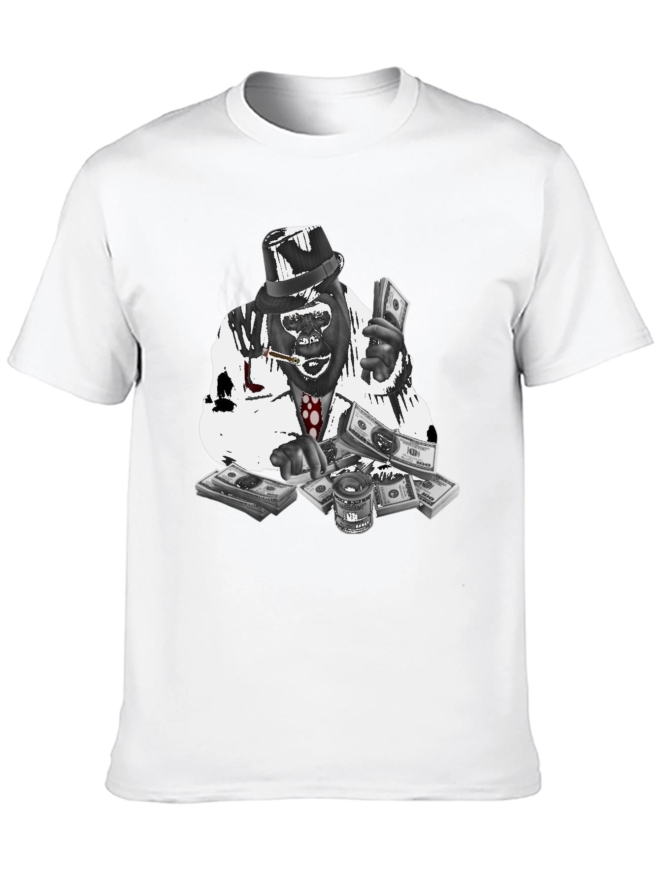 Gangster Gorilla Graphic Tee - Black