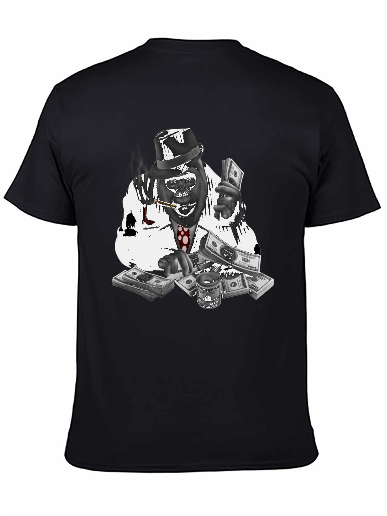 Gangster Gorilla Graphic Tee - Black