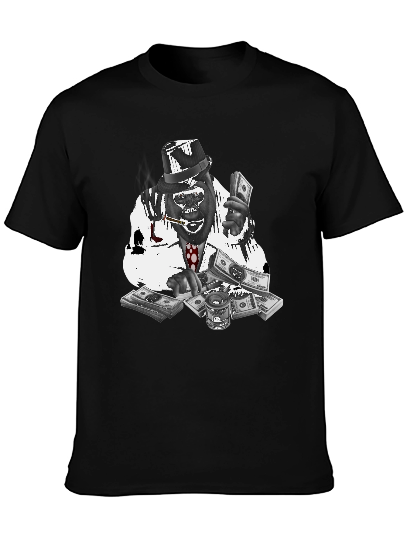 Gangster Gorilla Graphic Tee - Black