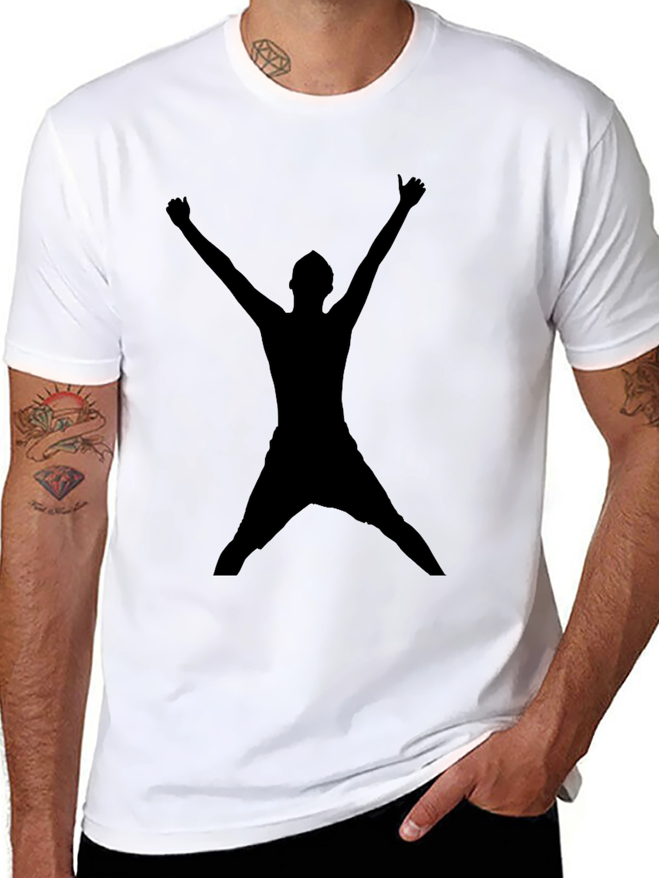 Silhouette Man Black Graphic Tee