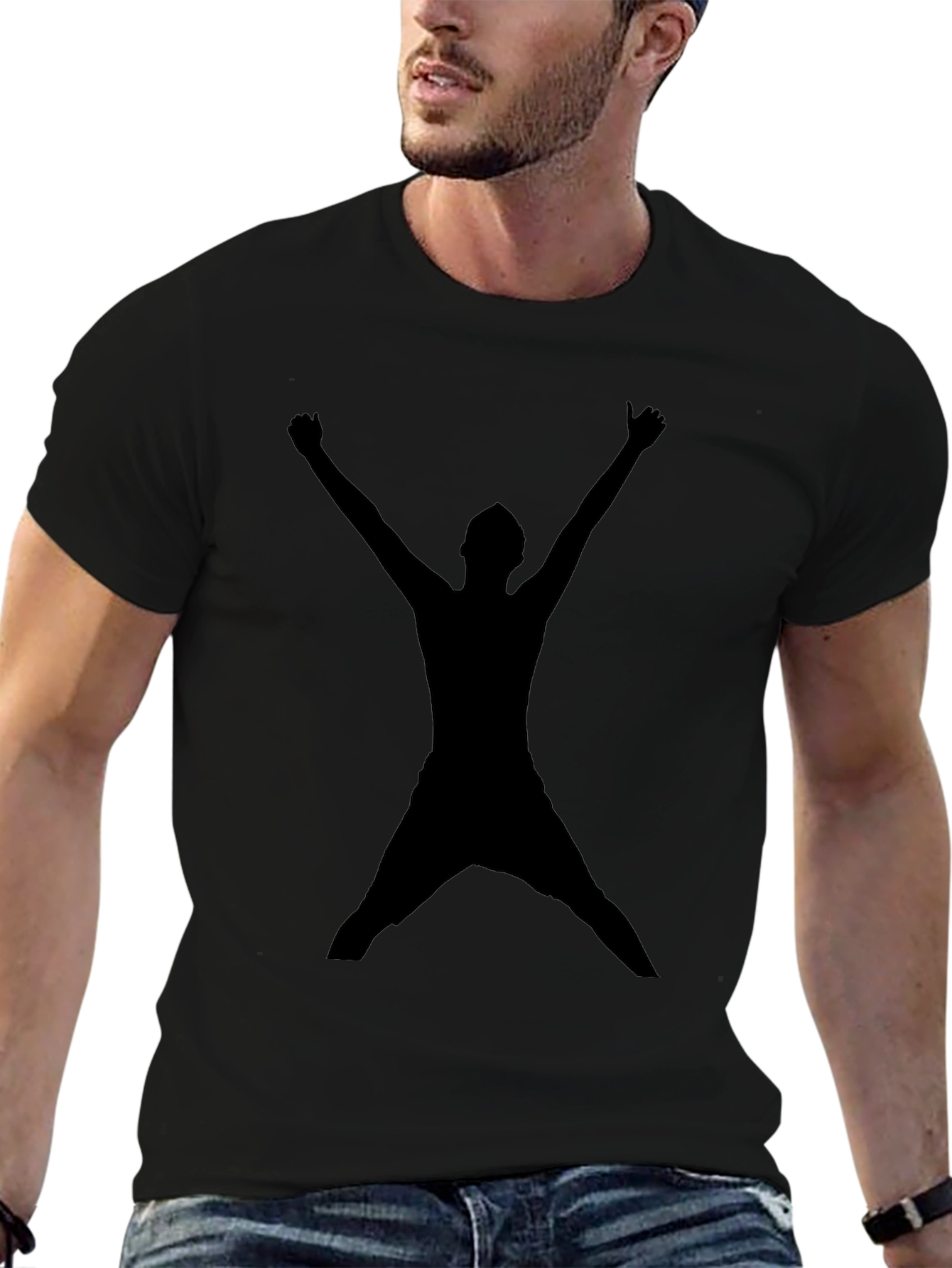 Silhouette Man Black Graphic Tee