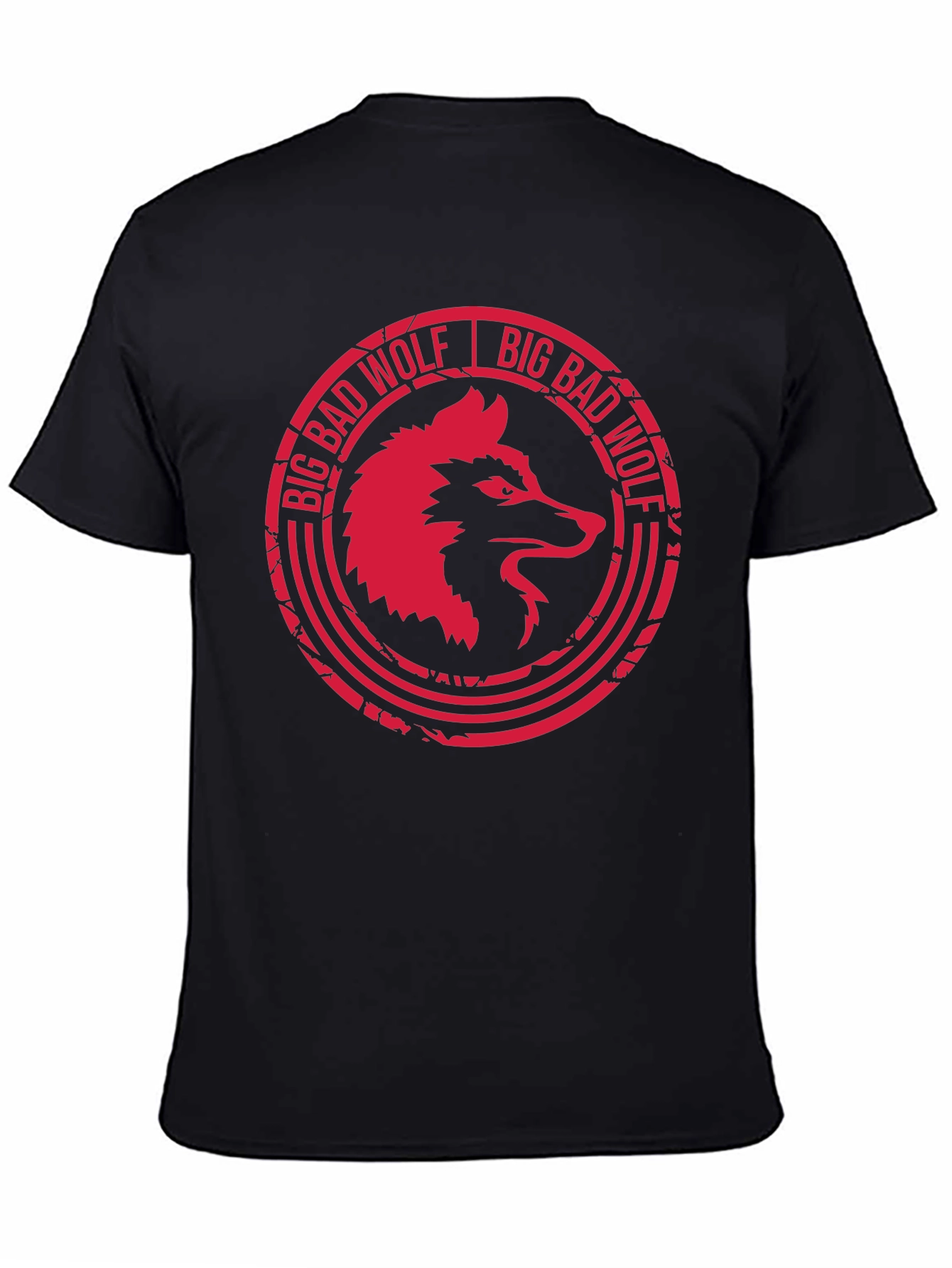Big Bad Wolf Graphic Tee - Black Cotton T-Shirt