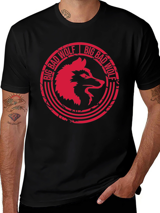 Big Bad Wolf Graphic Tee - Black Cotton T-Shirt