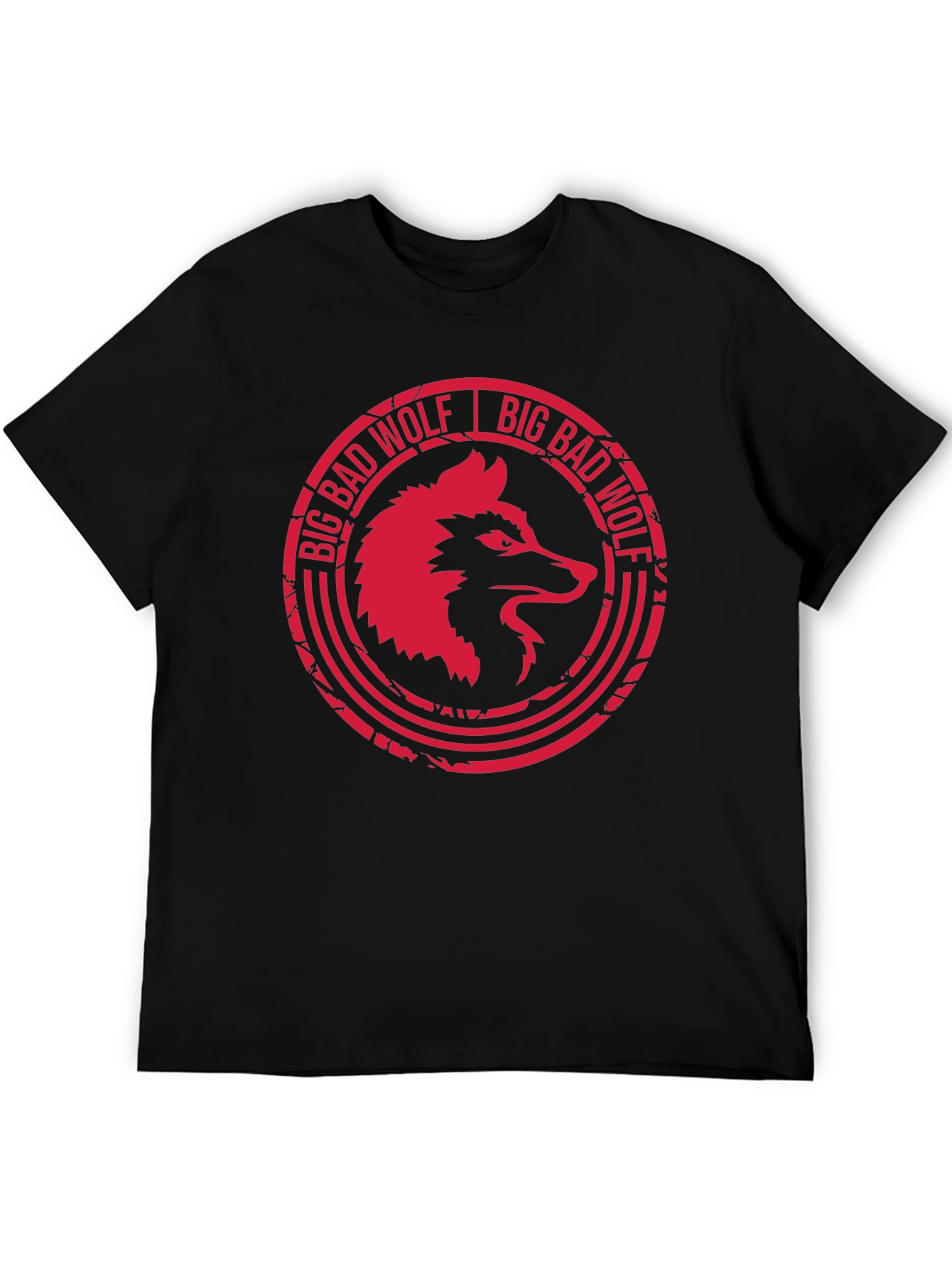 Big Bad Wolf Graphic Tee - Black Cotton T-Shirt